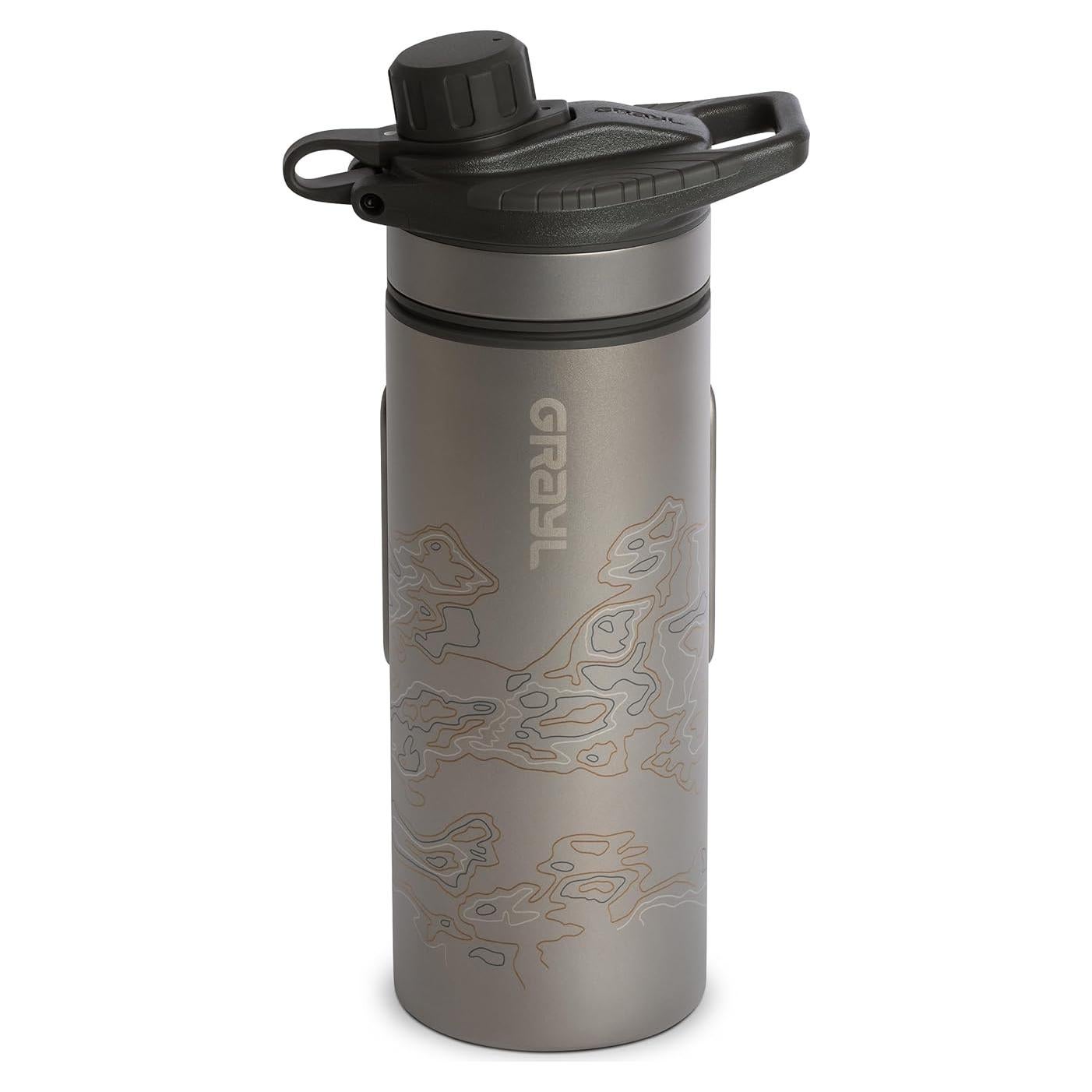 Botella Purificadora GRAYL GeoPress Titanio 710 ml - Negro