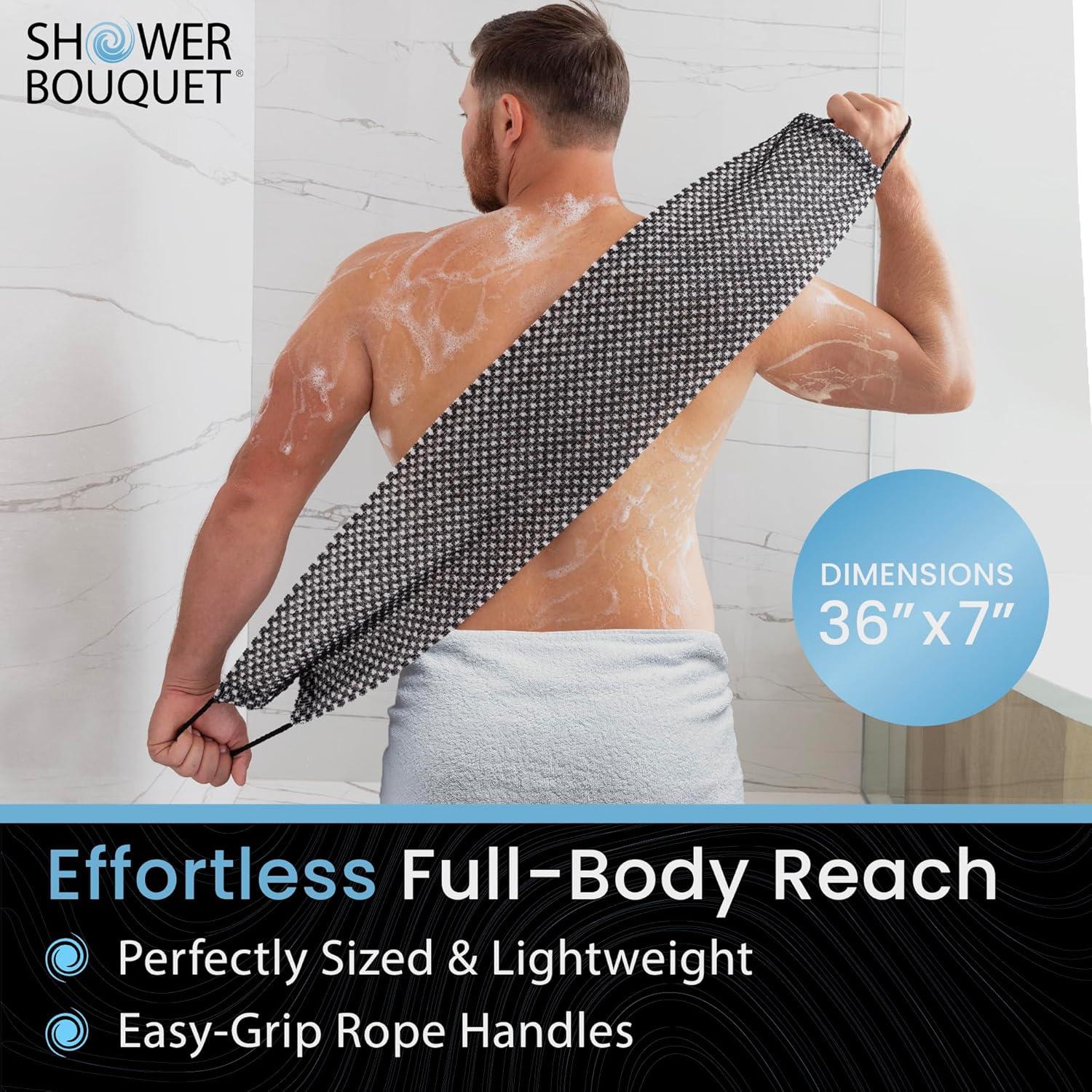 Toalla Exfoliante Japonesa Shower Bouquet 2-Pack Carbón Plata