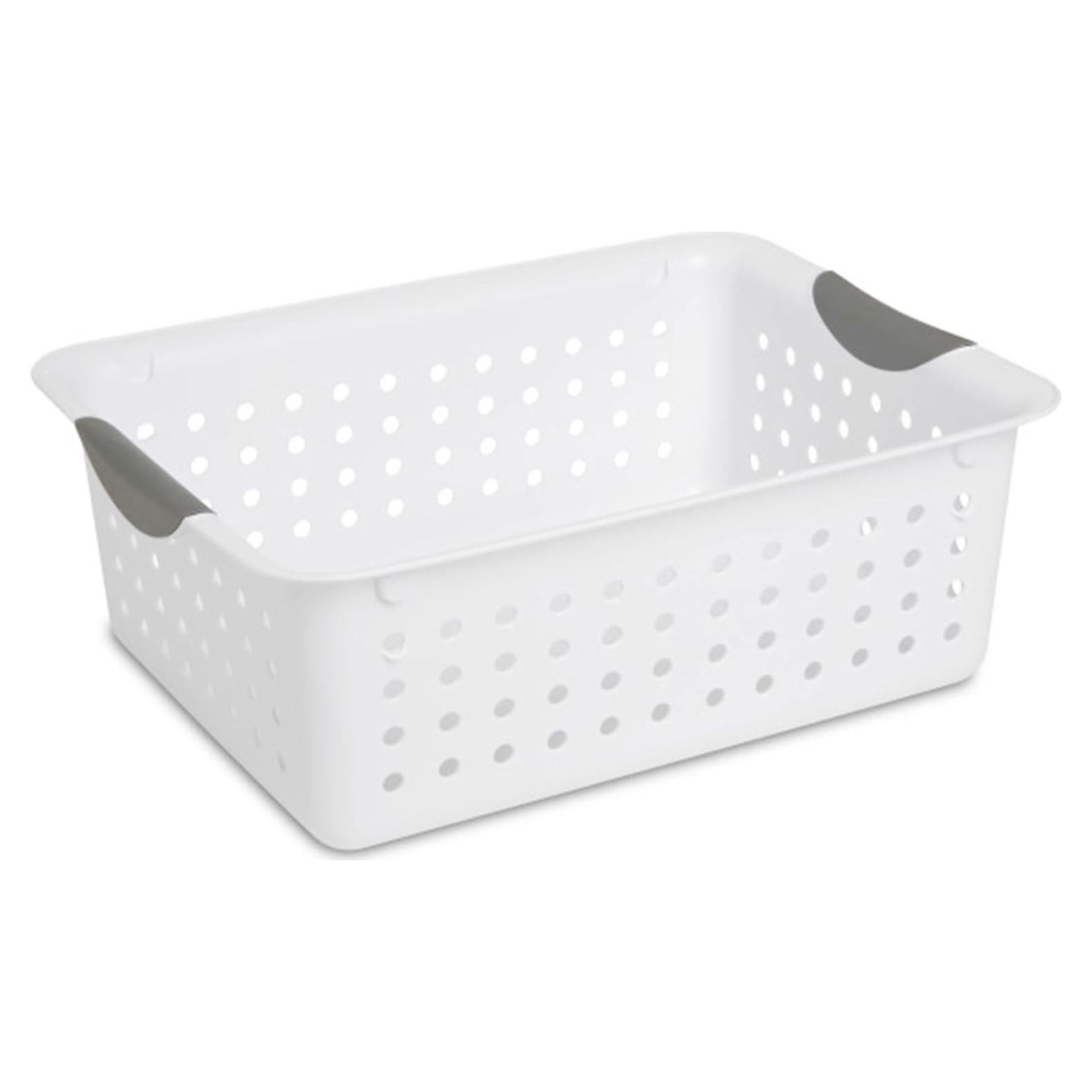 Cestas de Almacenamiento Sterilite 12-Pack Medianas Blancas