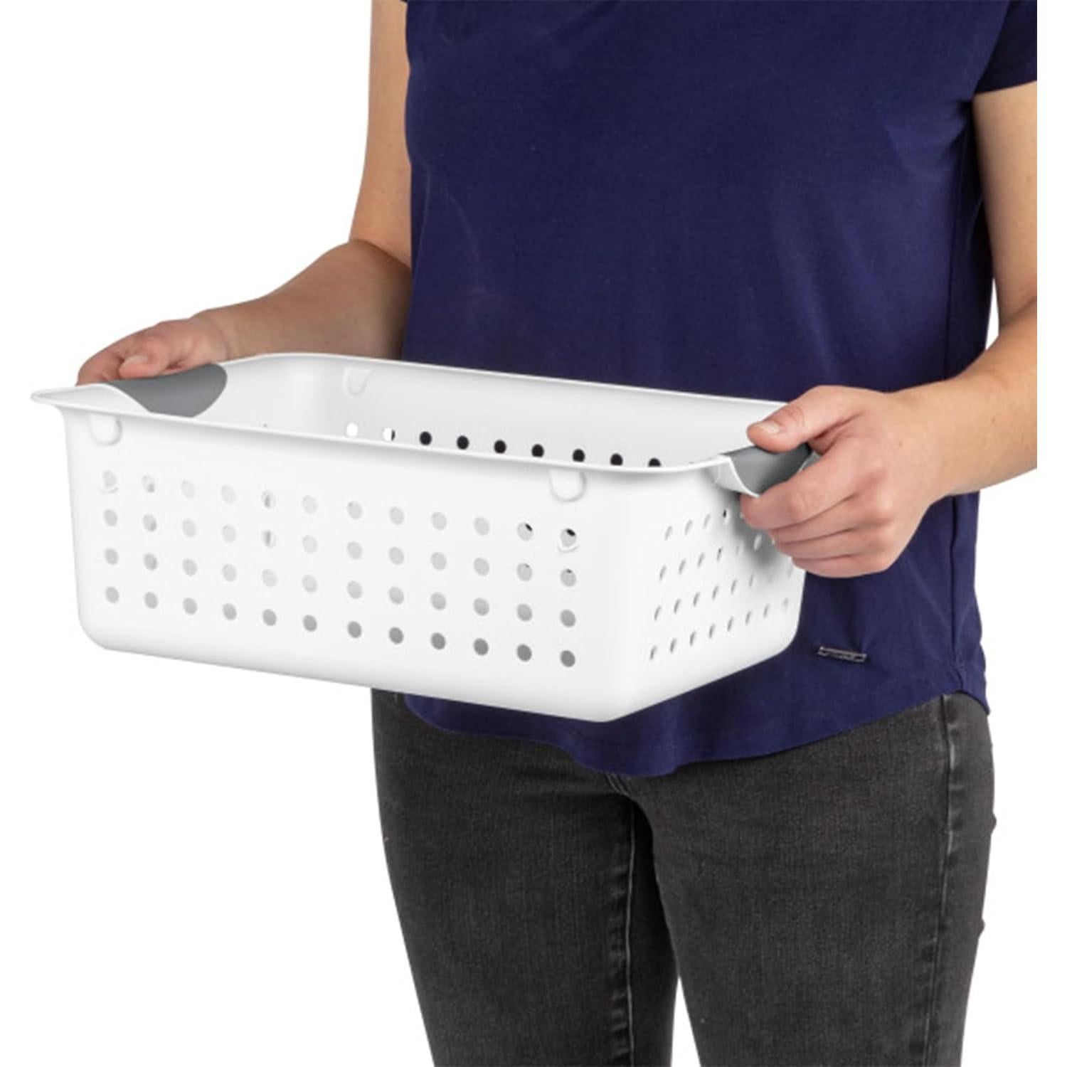 Cestas de Almacenamiento Sterilite 12-Pack Medianas Blancas