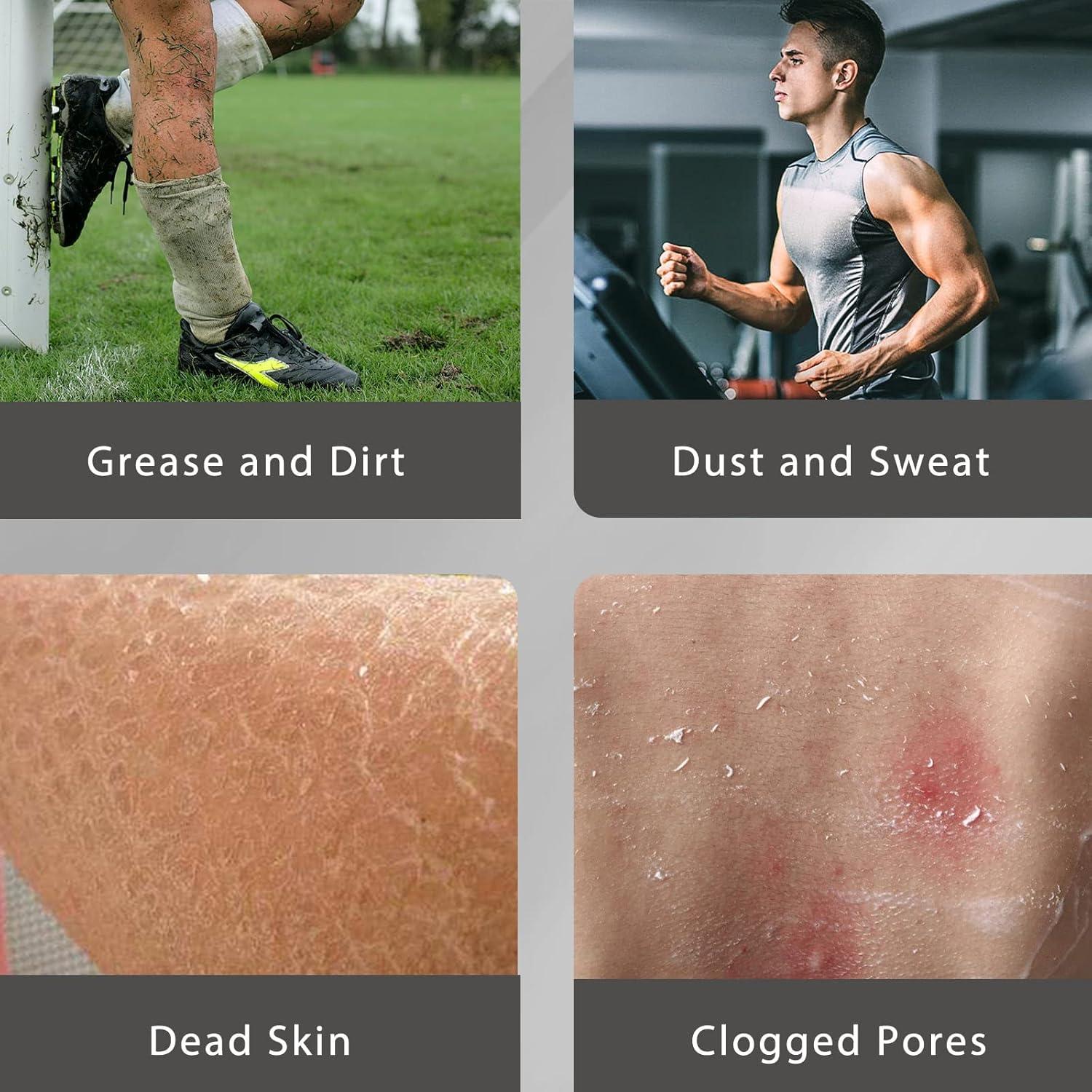 Guantes Exfoliantes LOTTA 2 Pcs Negro Tamaño Grande y Mediano