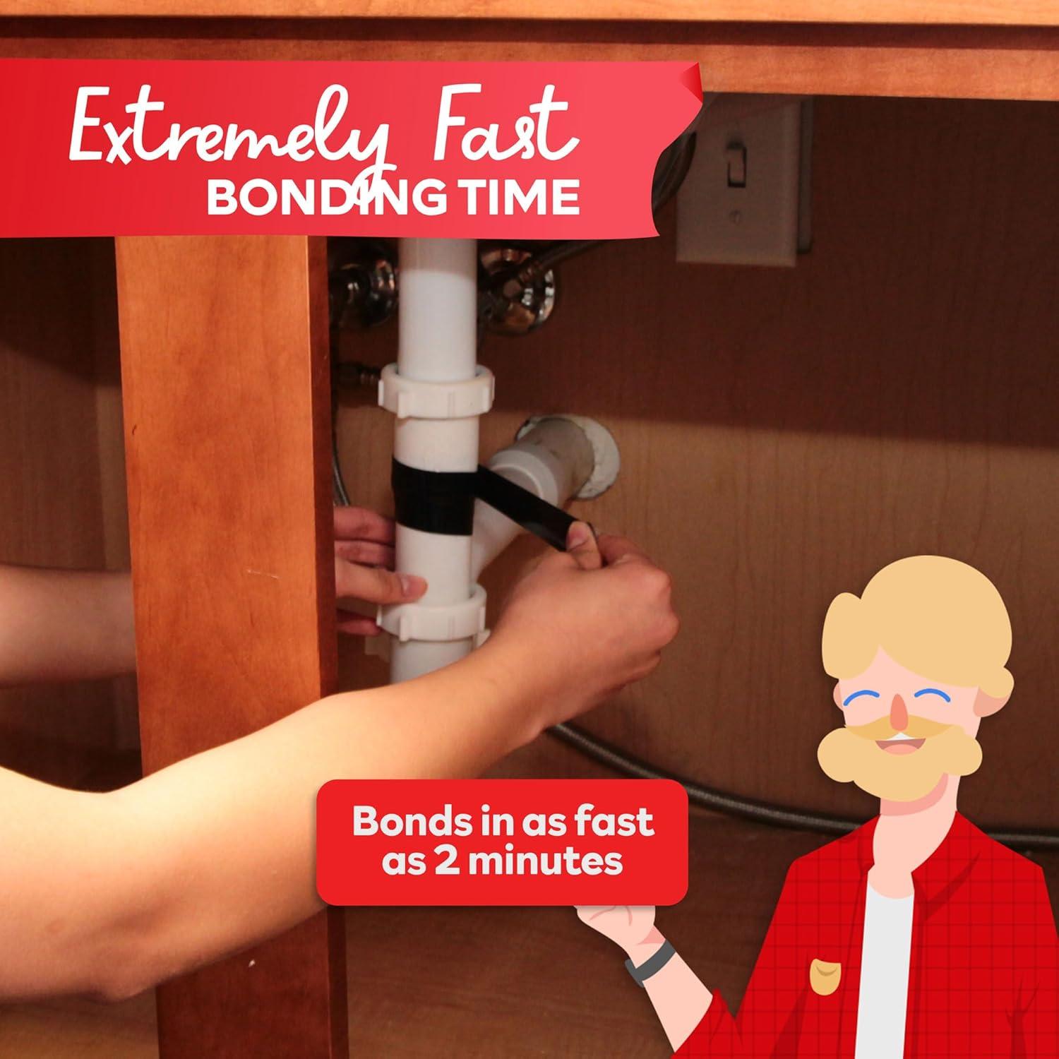 Cinta de Silicona Auto-fusionante XFasten 2.54cm x 10.97m Negra