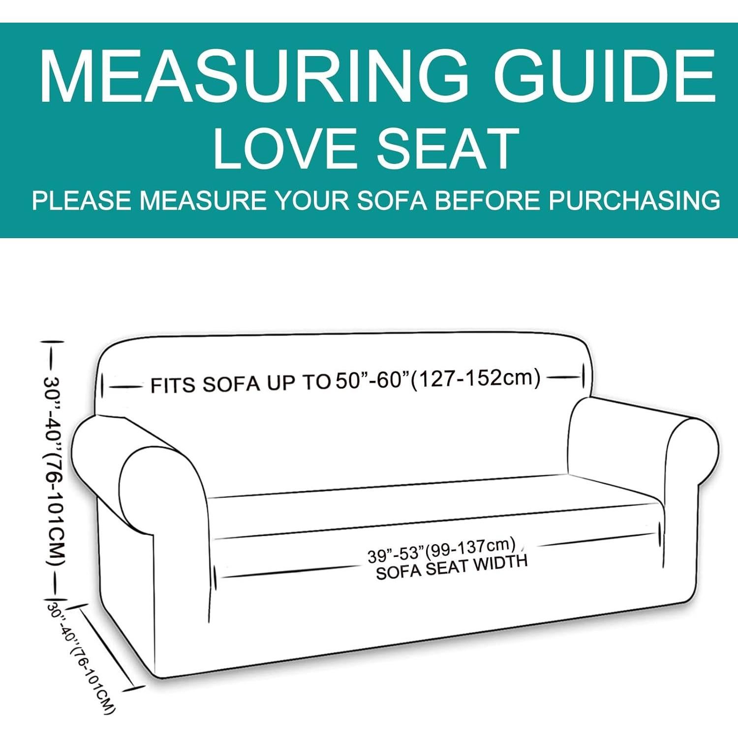 Funda de Sofá Estirable U-NICE HOME Beige 2 Cojines