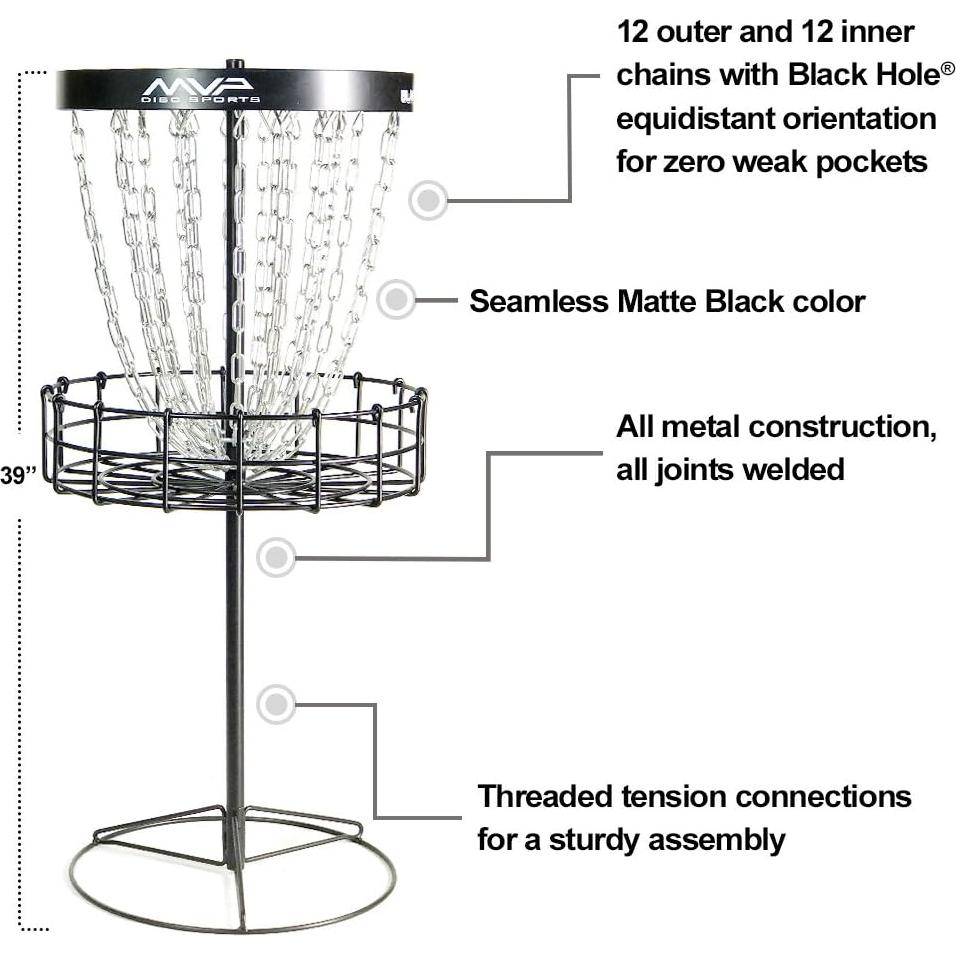 Canasta de Disco Golf MVP Black Hole Macro 39" Interior