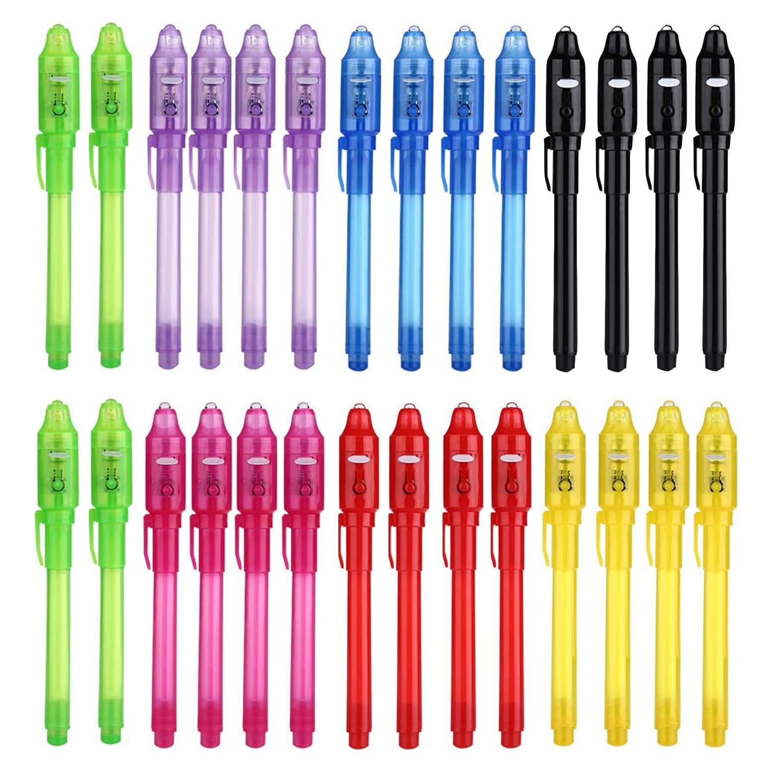 Bolígrafo Tinta Invisible SCStyle 28 Pcs con Luz UV