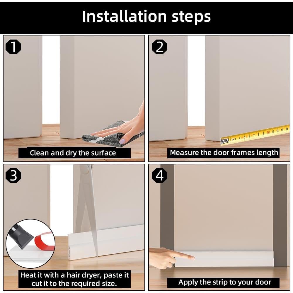 Tapón para Corrientes de Aire Ormein 99cm Blanco Silicona