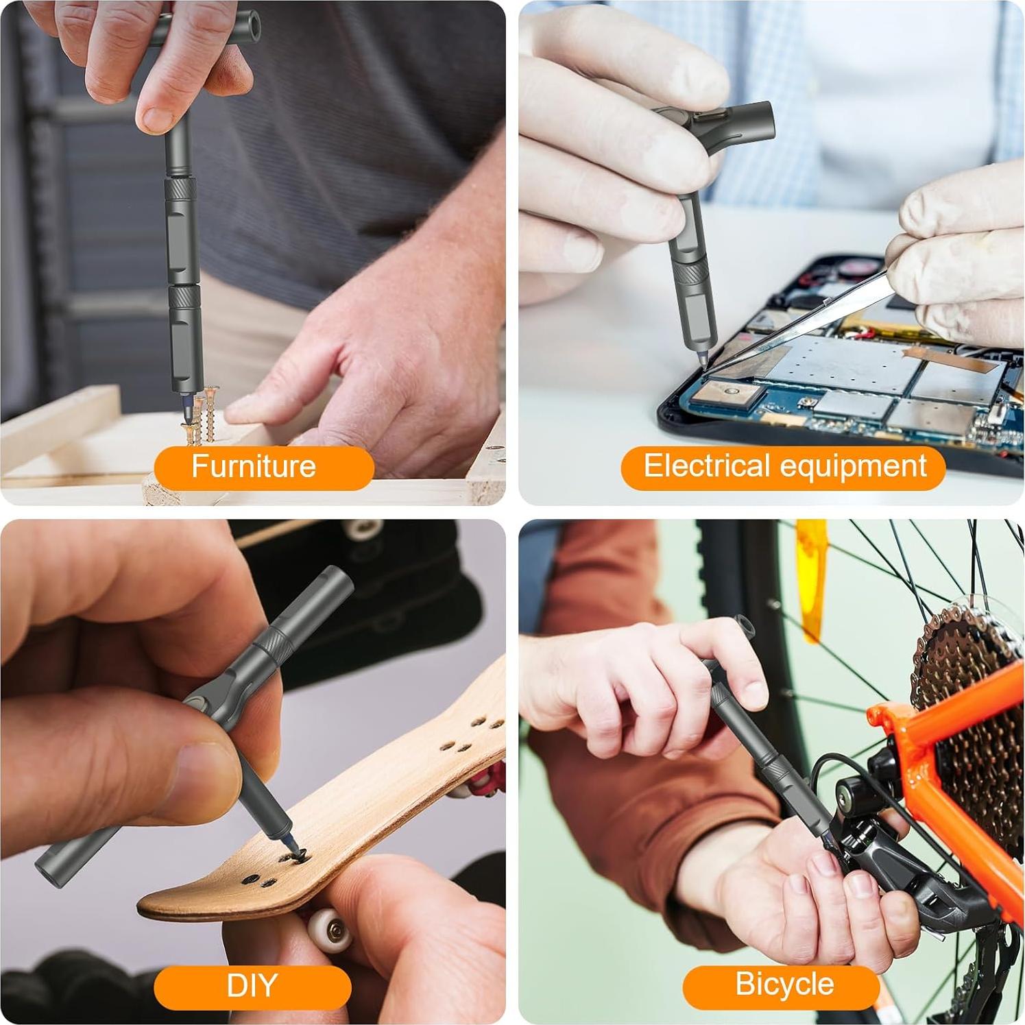 Juego de Destornilladores JXTZ 42 en 1 Magnéticos con Mango T