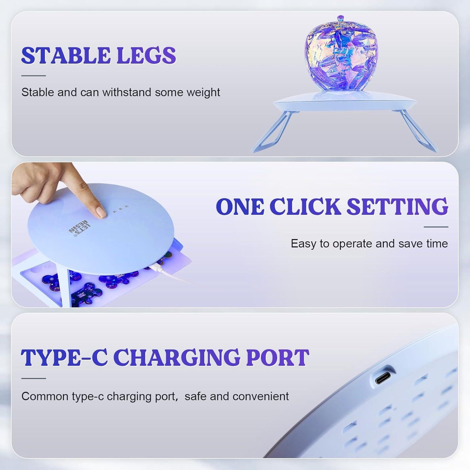 Lámpara UV LET'S RESIN Pro 15x15cm Plegable y Portátil