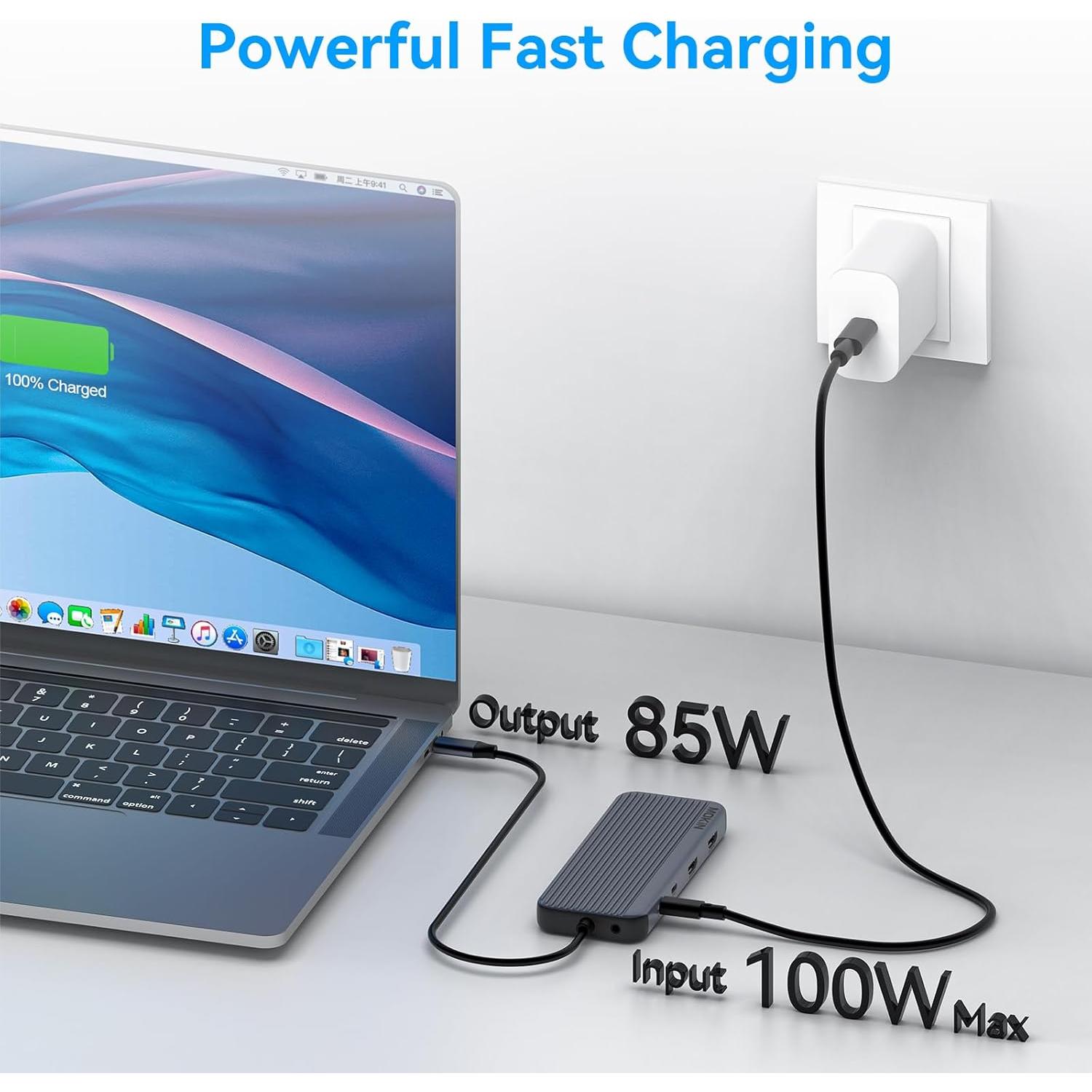 Estación de Acoplamiento MOKiN 12 en 1 USB-C 3 HDMI 4K