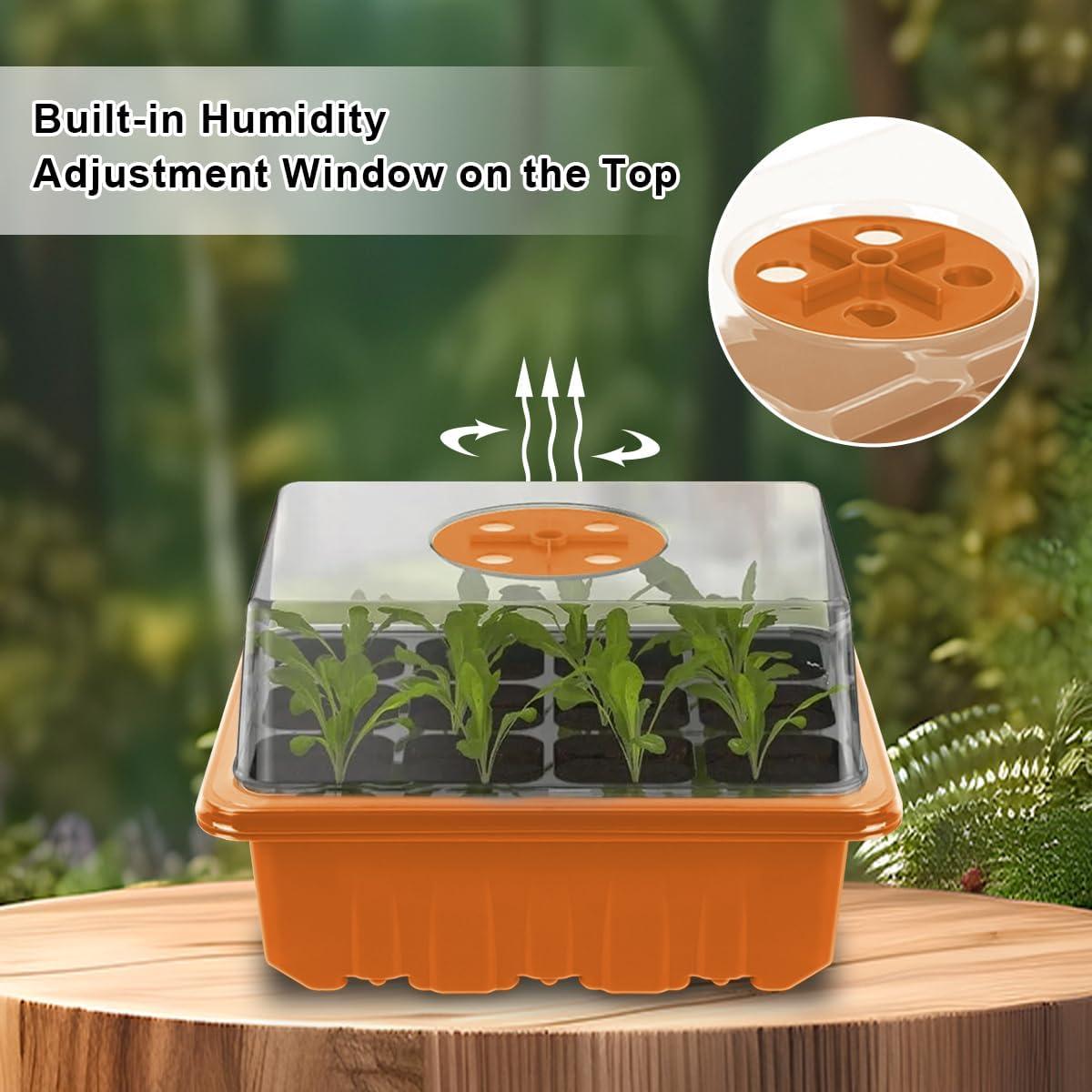 Bandeja de Inicio de Semillas GooingTop 72 Celdas Naranja