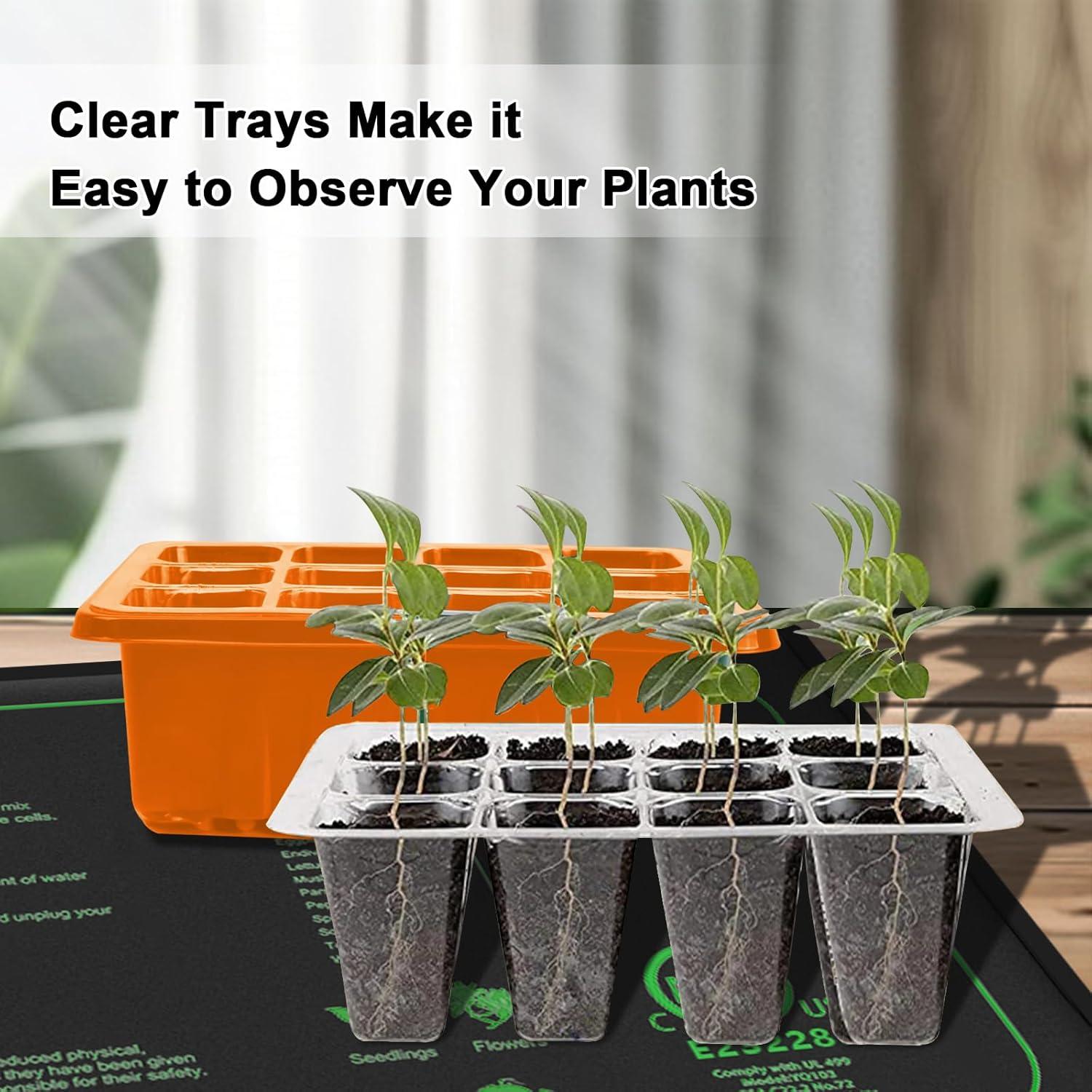 Bandeja de Inicio de Semillas GooingTop 72 Celdas Naranja