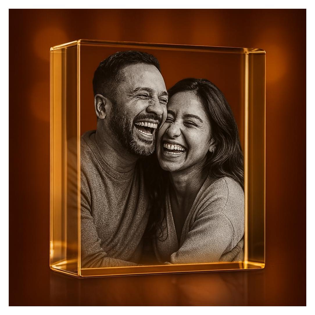 Cristal Rectangular Mediano A&B Crystal con Grabado 3D