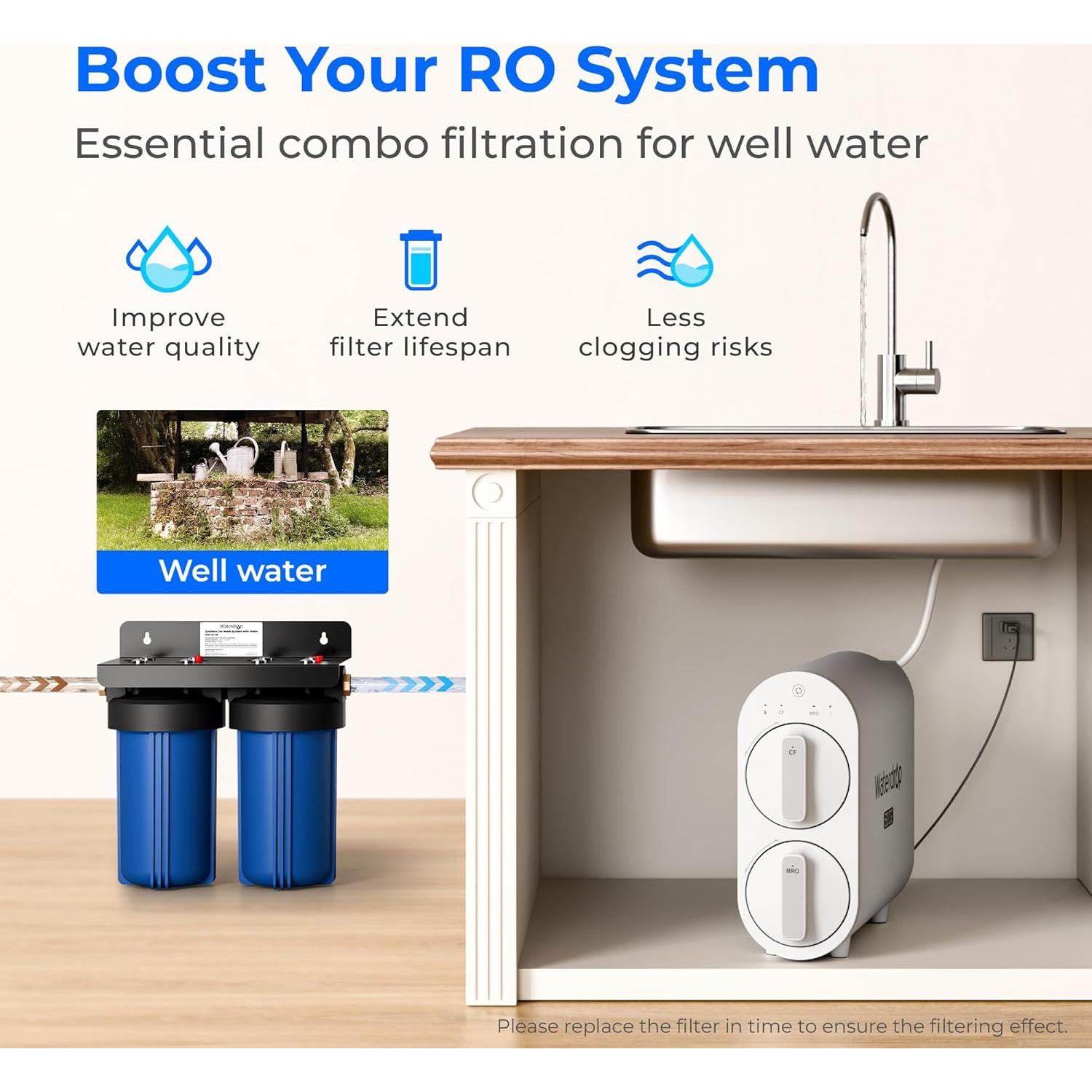 Sistema de Ósmosis Inversa Waterdrop G2P600 600 L/día 7 etapas