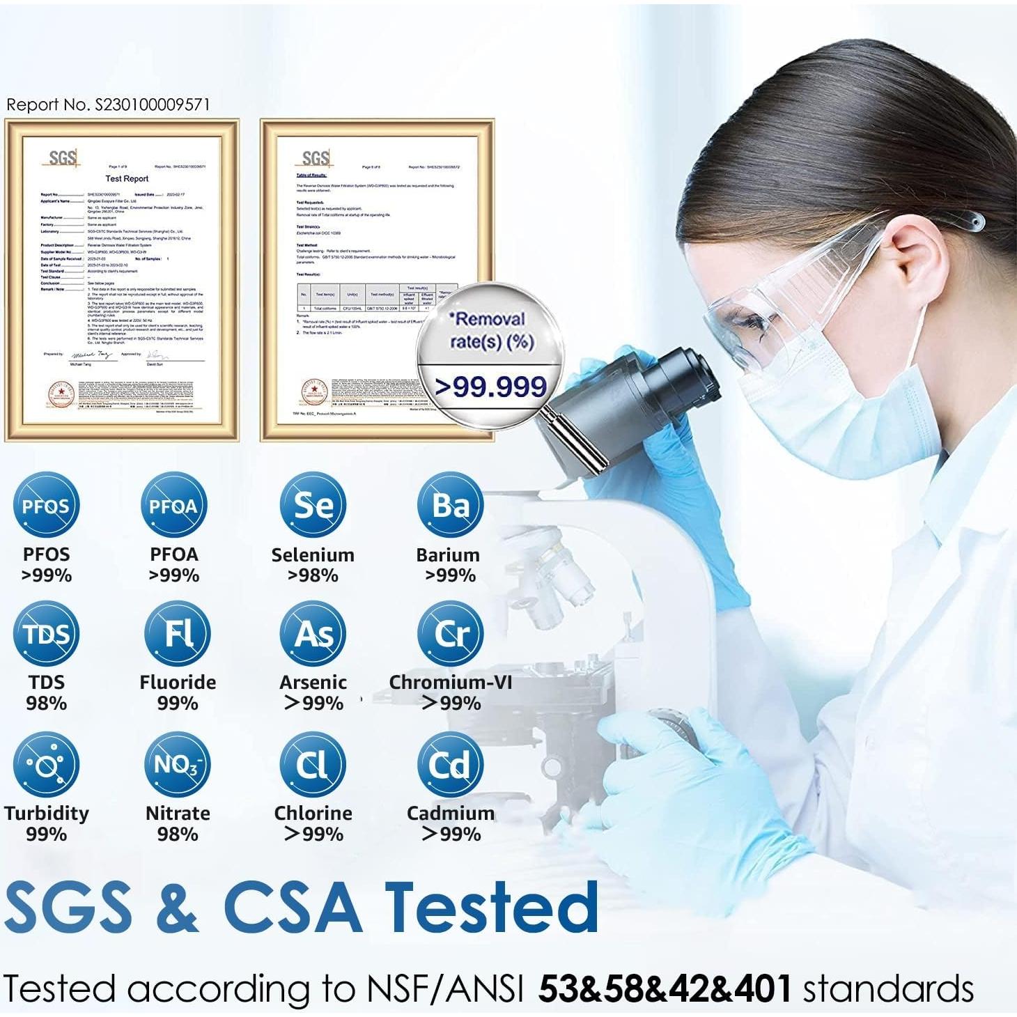 Sistema de Ósmosis Inversa Waterdrop G2P600 600 L/día 7 etapas