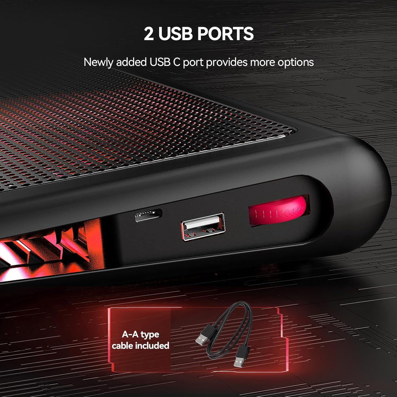 Base de Enfriamiento TECKNET para Laptop 12-16" Rojo