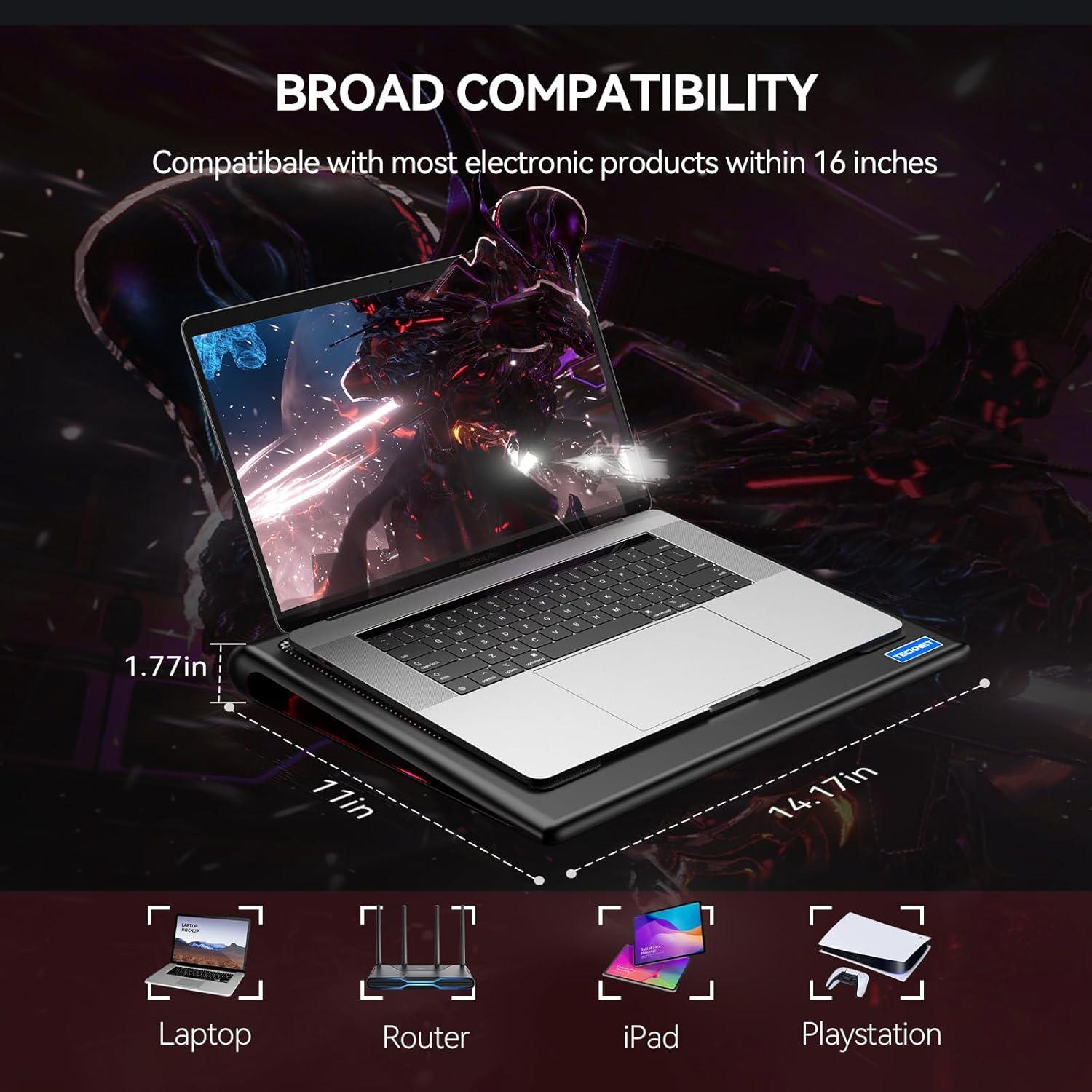 Base de Enfriamiento TECKNET para Laptop 12-16" Rojo