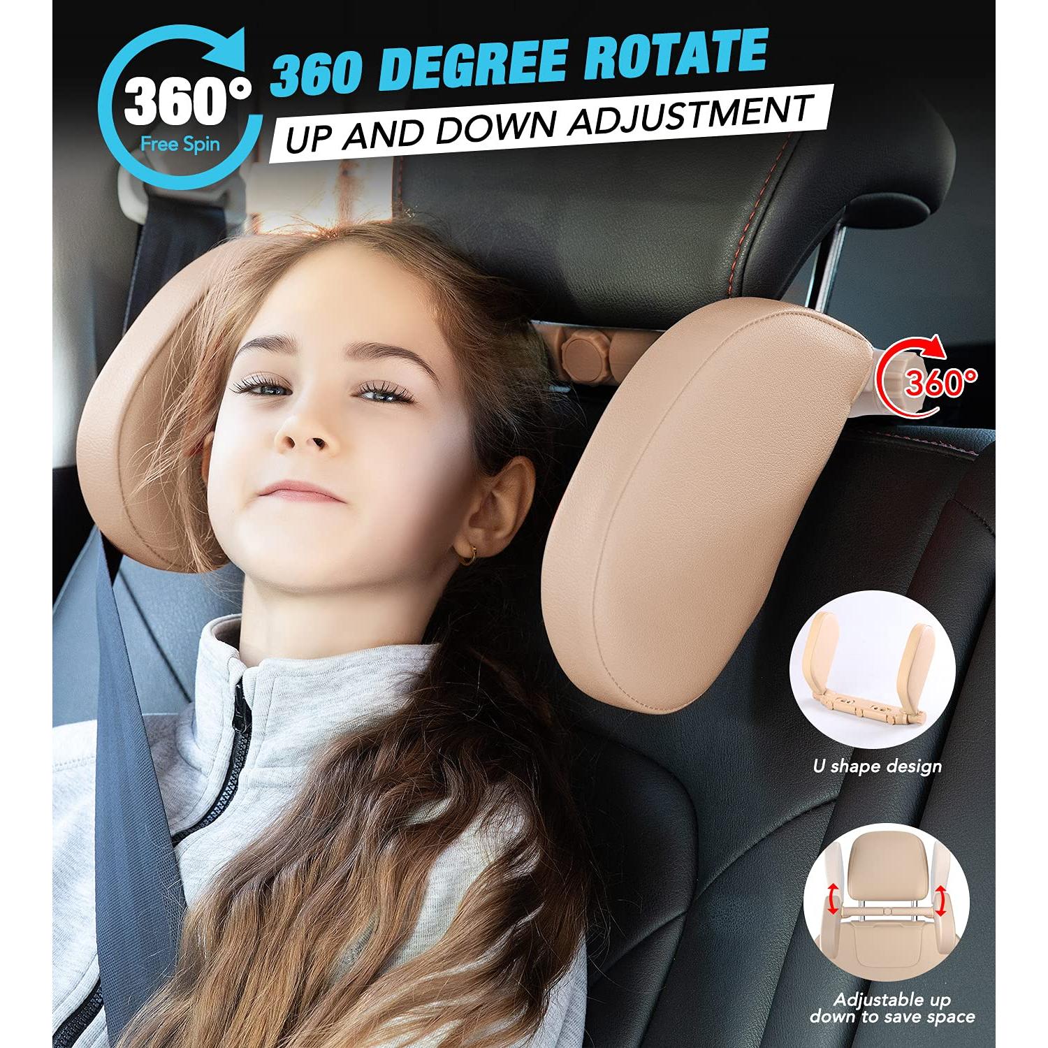 Almohada de Reposacabezas JZCreater Ajustable 180° Beige