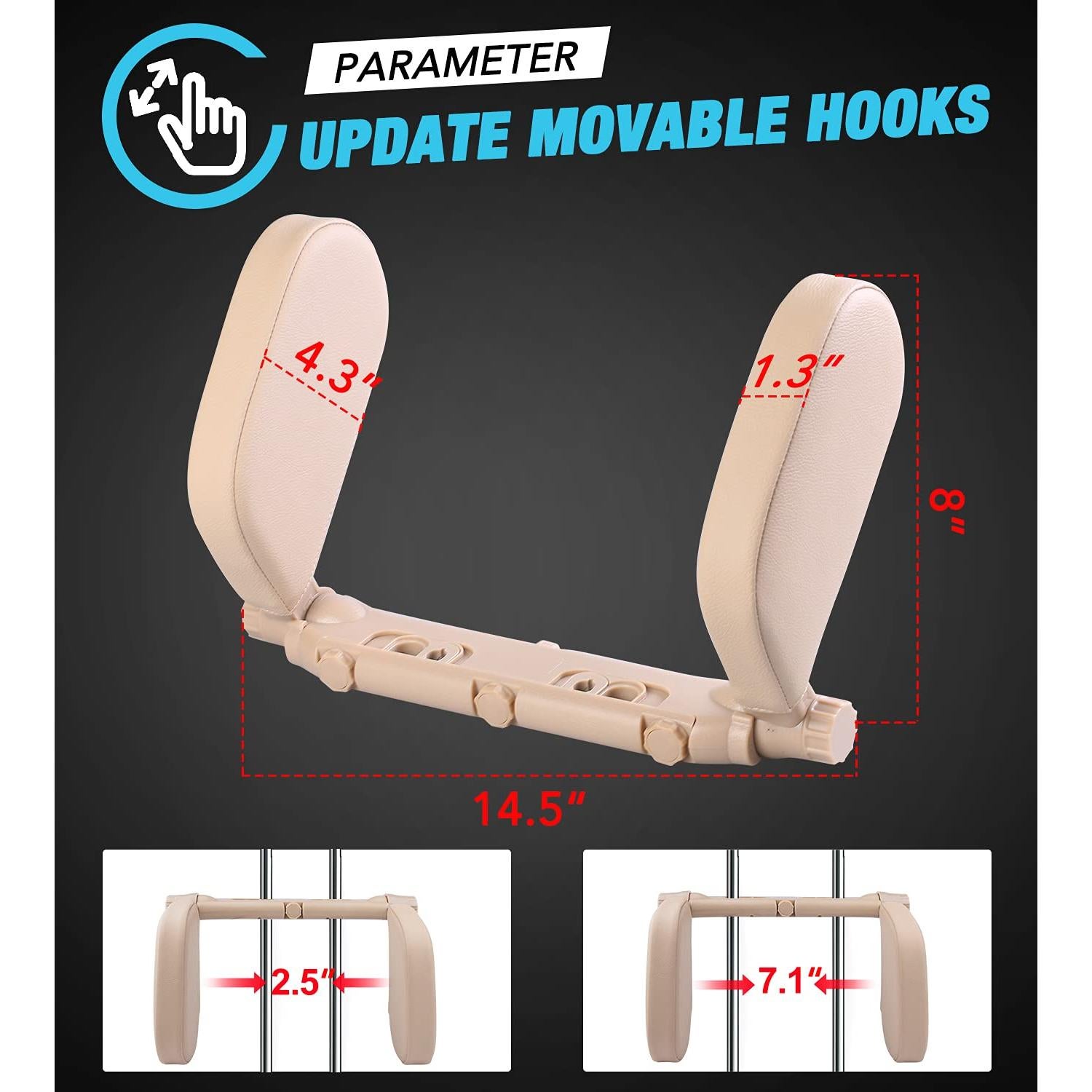 Almohada de Reposacabezas JZCreater Ajustable 180° Beige