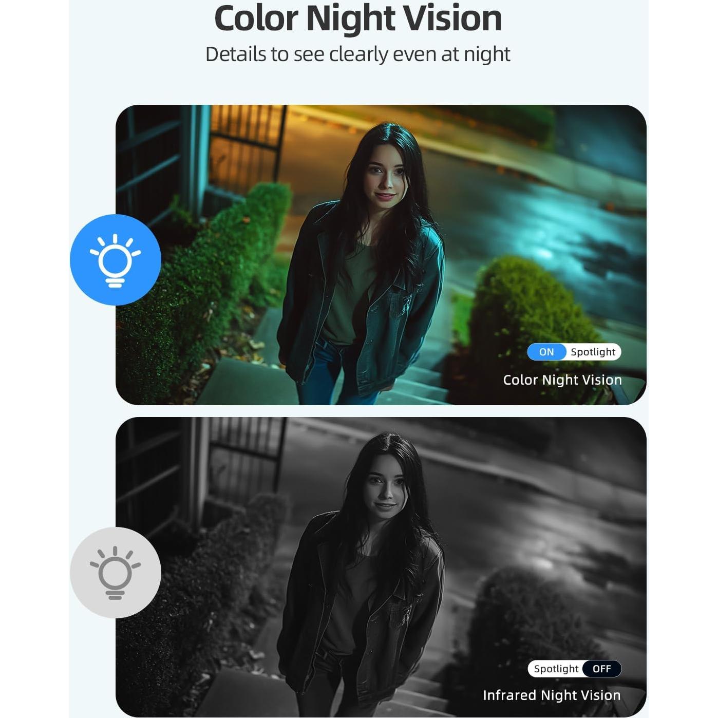 Cámara de Seguridad Inalámbrica Rocktone 2K para Exterior