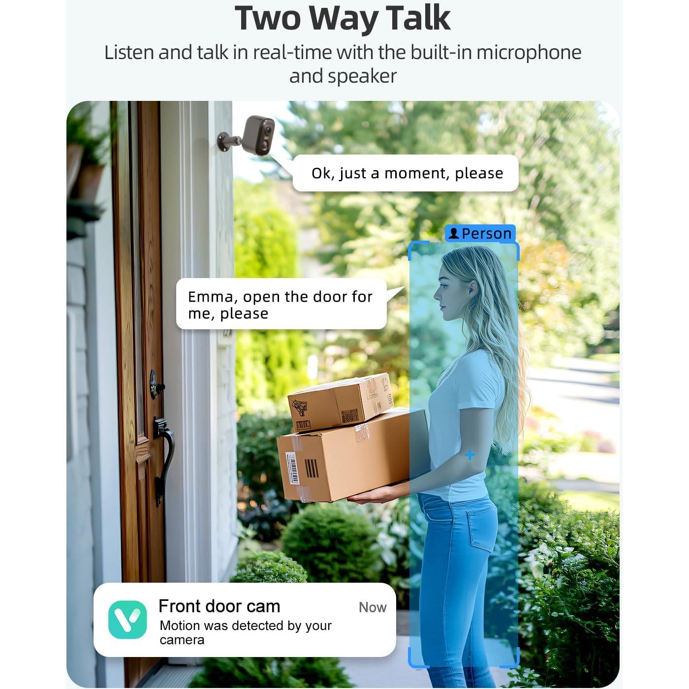 Cámara de Seguridad Inalámbrica Rocktone 2K para Exterior