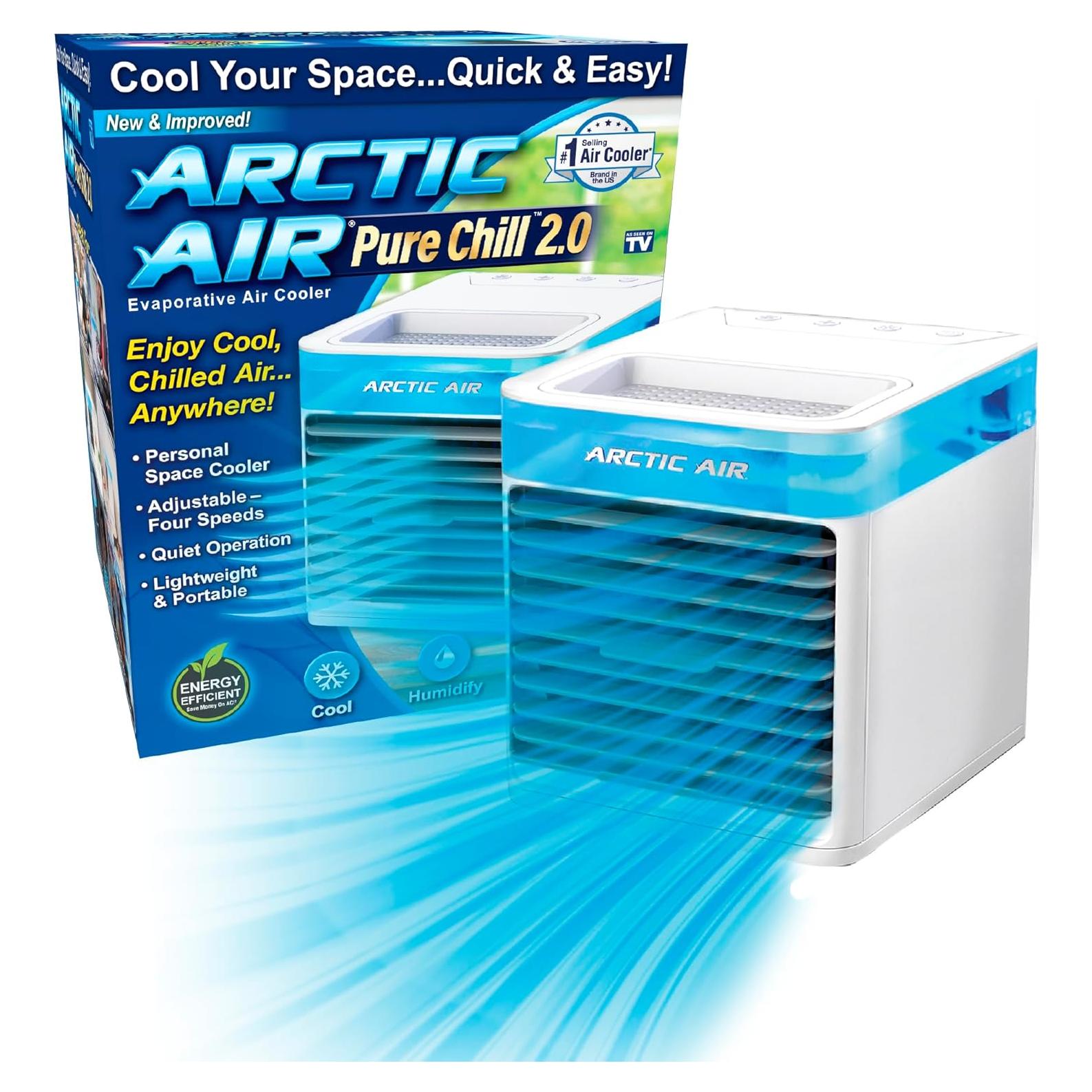 Enfriador de Aire Evaporativo Arctic Air Pure Chill 2.0 - Portátil, Eficiente y Silencioso