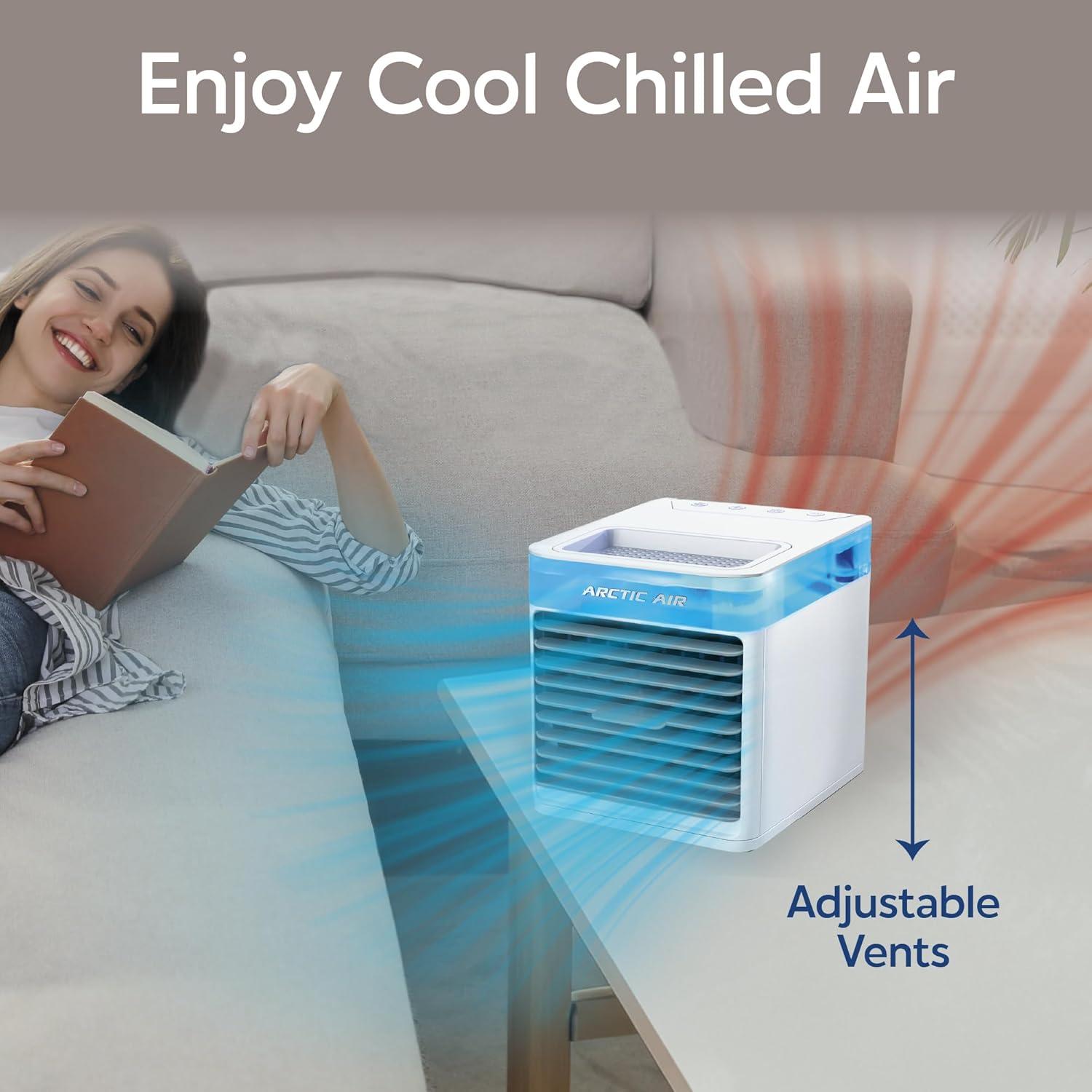 Enfriador de Aire Evaporativo Arctic Air Pure Chill 2.0 - Portátil, Eficiente y Silencioso