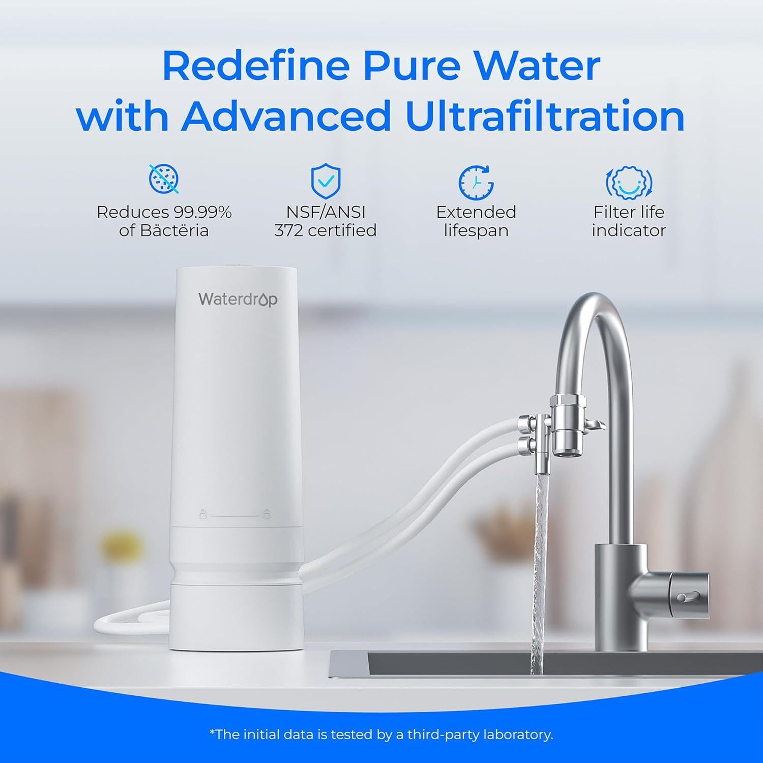 Filtro de Agua Waterdrop WD-CTF-08, 6 meses, 1.17 kg