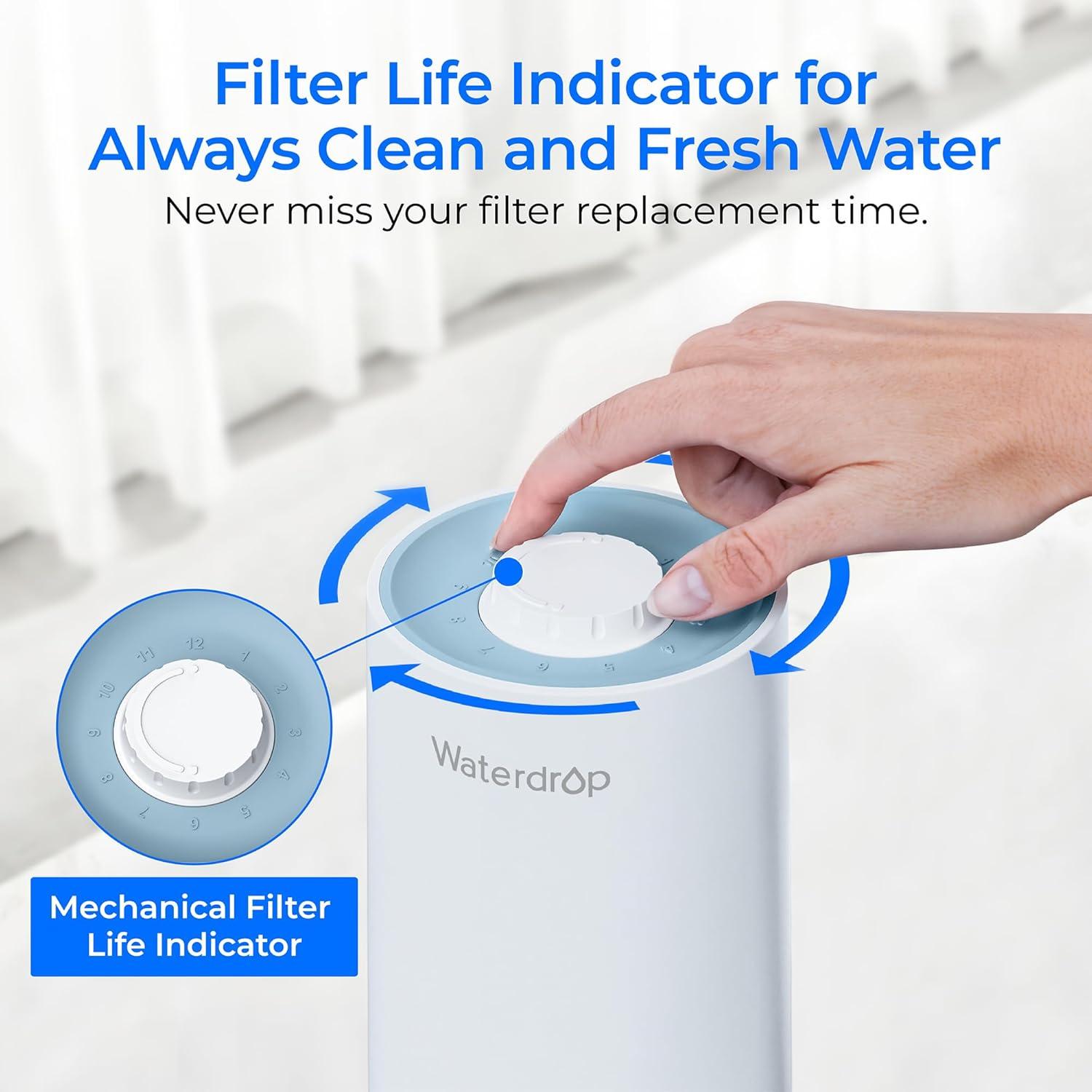 Filtro de Agua Waterdrop WD-CTF-08, 6 meses, 1.17 kg