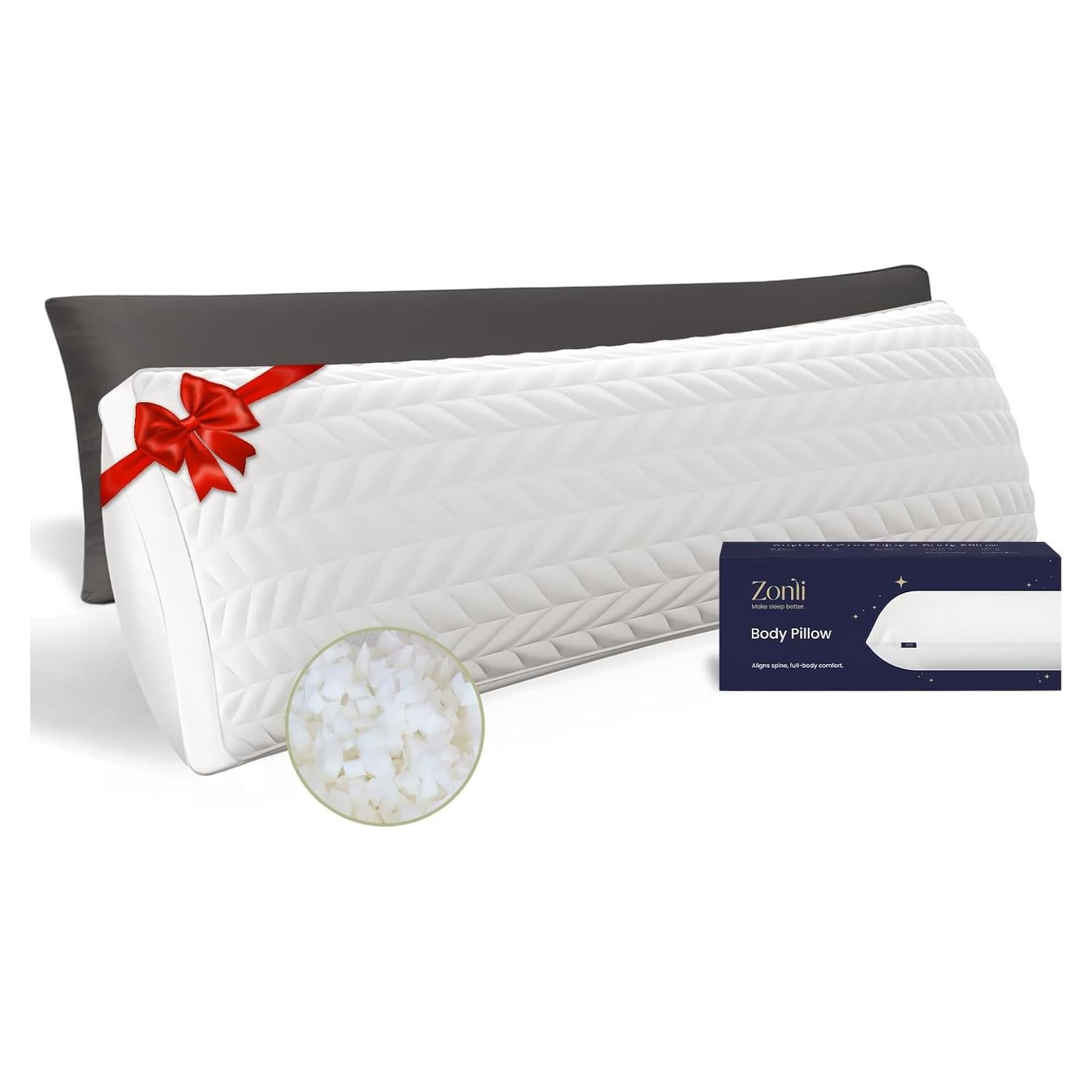 Almohada Corporal ZonLi Espuma con Memoria 50.8x137.2 cm Gris