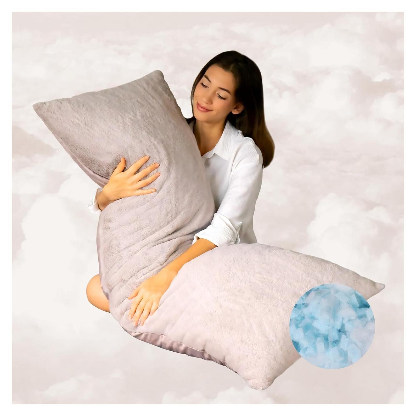 Almohada de Cuerpo Completo ZonLi 50.8x137.2 cm Espuma de Memoria Rosa