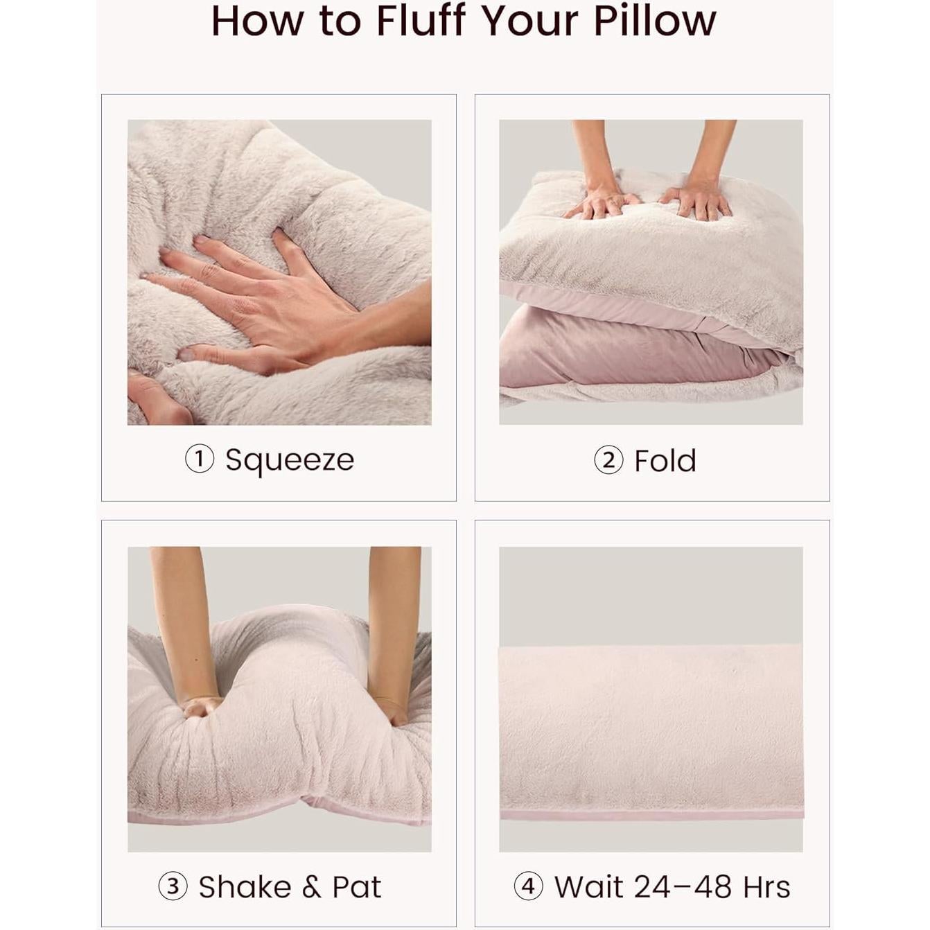 Almohada de Cuerpo Completo ZonLi 50.8x137.2 cm Espuma de Memoria Rosa