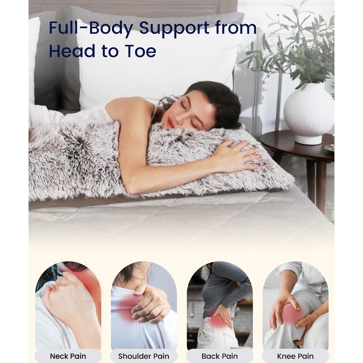 Almohada Corporal ZonLi 137x51 cm Hipoalergénica Café