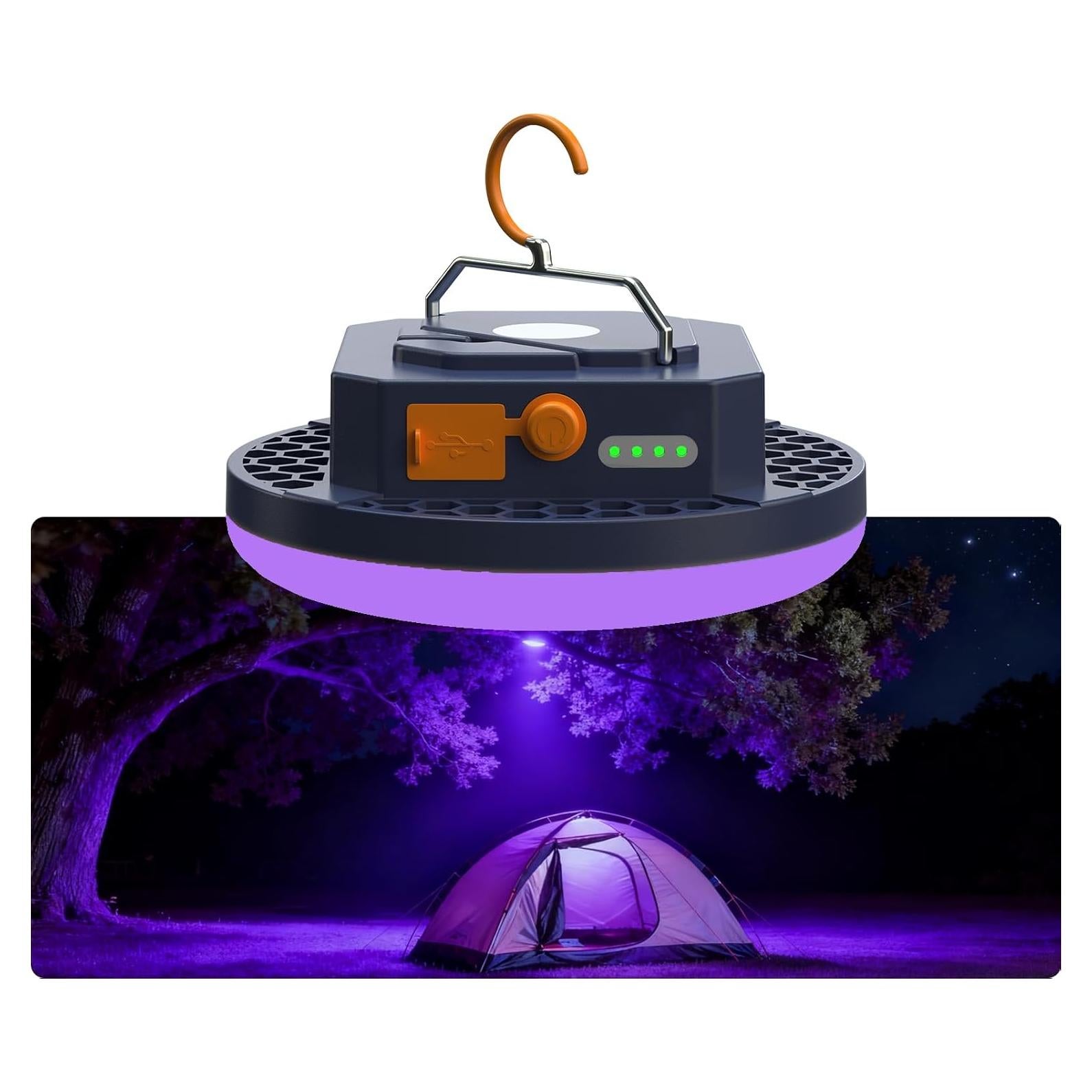 Linterna de Camping Iodoo 96 LED UV 3000 Lúmenes Recargable 10000mAh