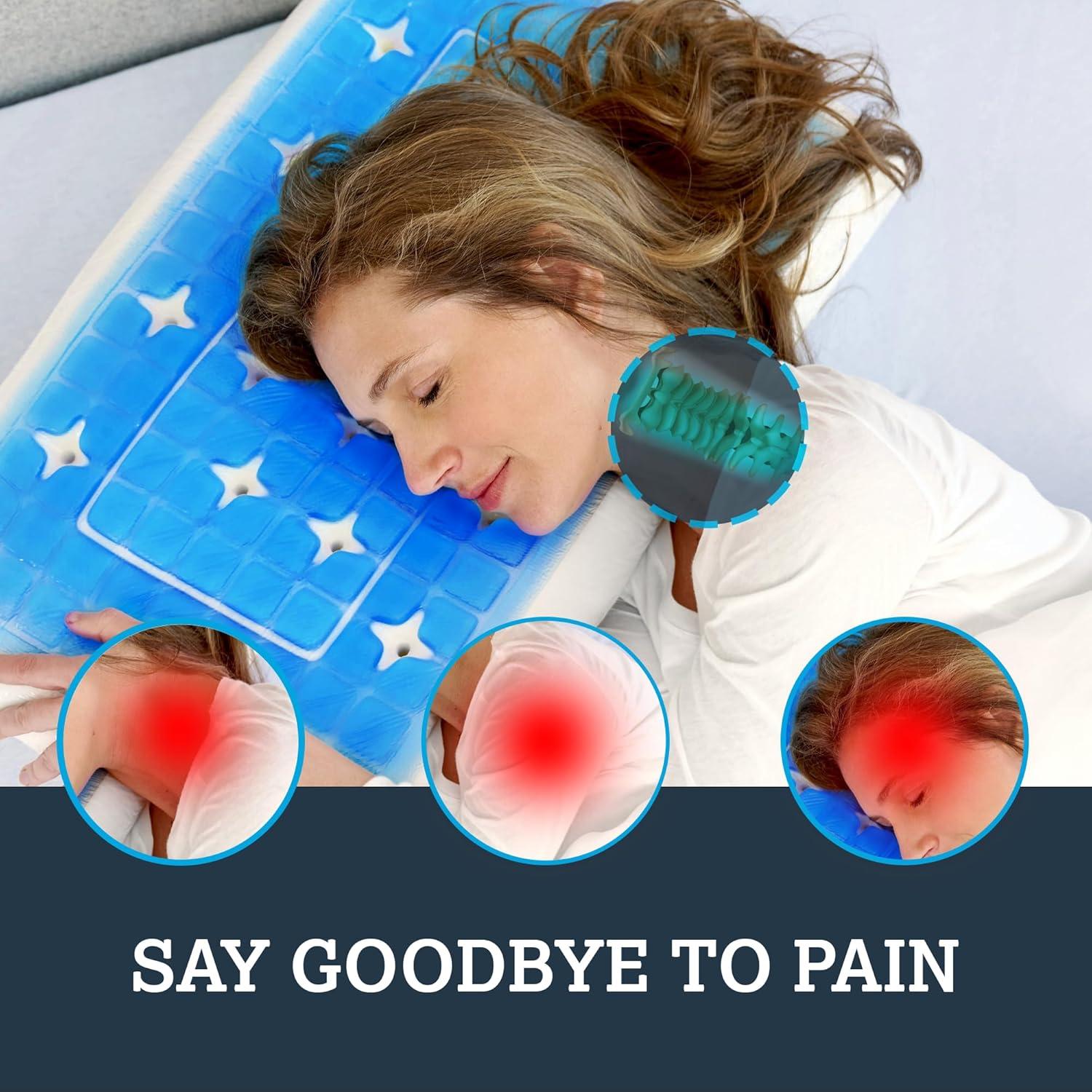 Almohada Technogel Deluxe Refrigerante Reina 14 cm Alivio Cuello