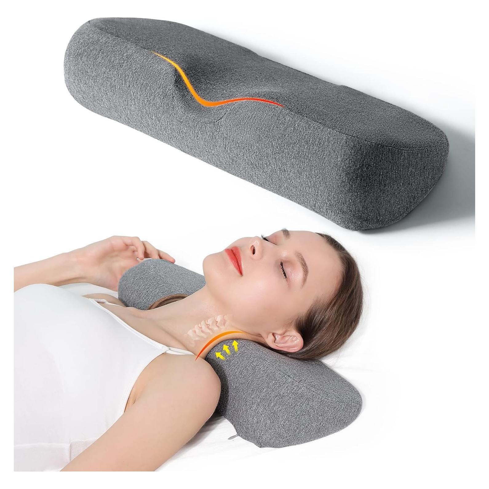 Cojín Cervical 2 en 1 Cozyhealth Espuma Viscoelástica Gris