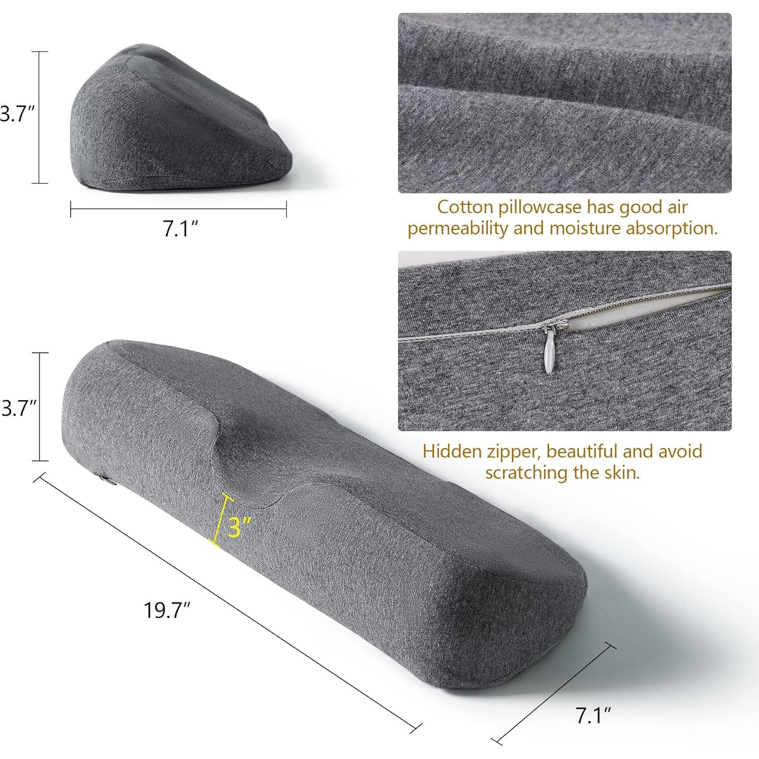 Cojín Cervical 2 en 1 Cozyhealth Espuma Viscoelástica Gris