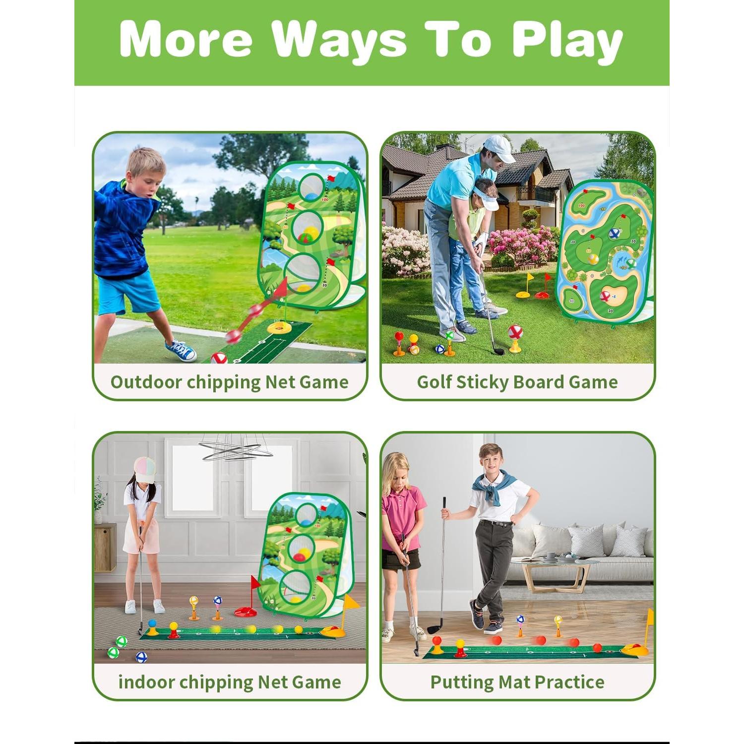 Juego de Golf 4-en-1 YSZZYSM para Niños y Adultos