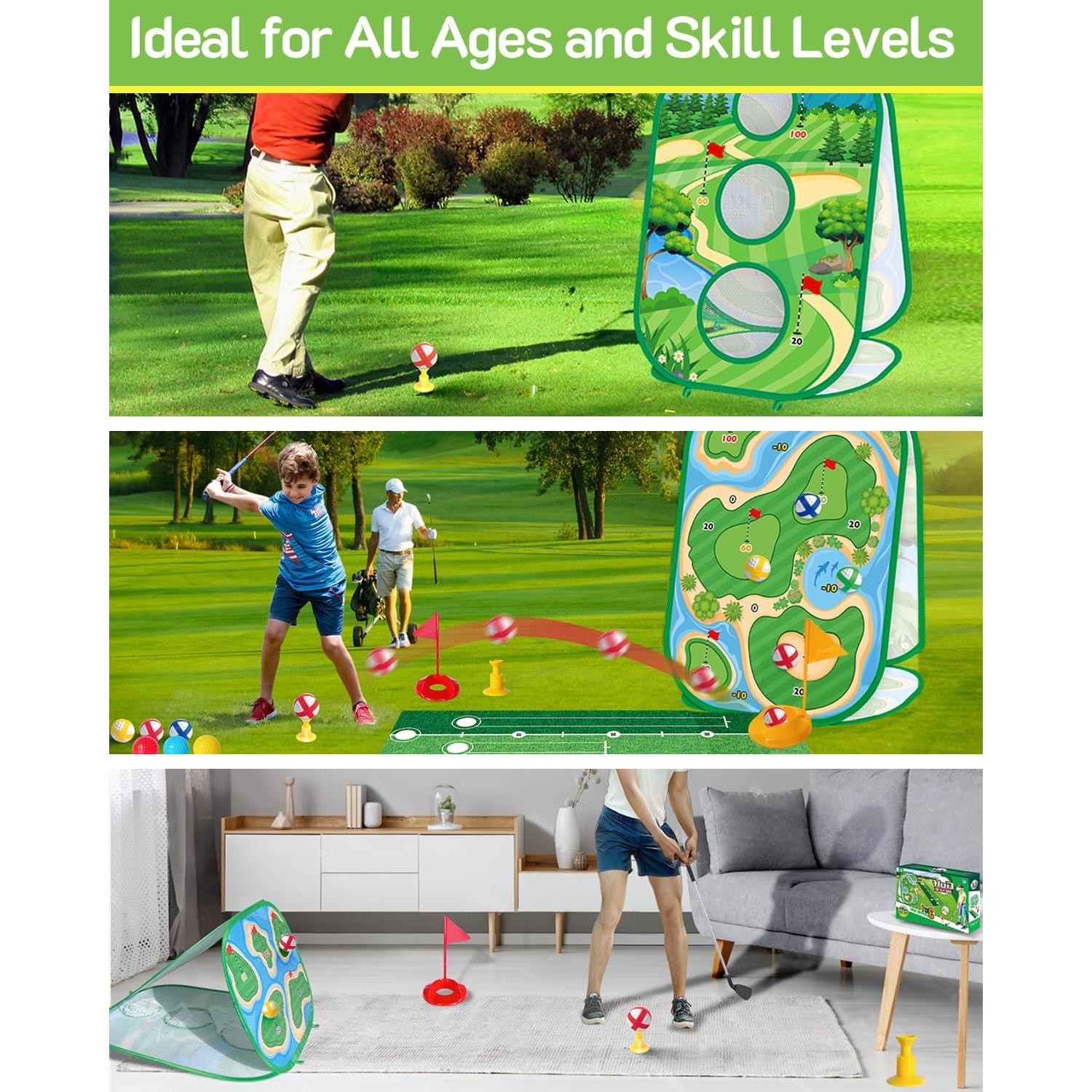 Juego de Golf 4-en-1 YSZZYSM para Niños y Adultos