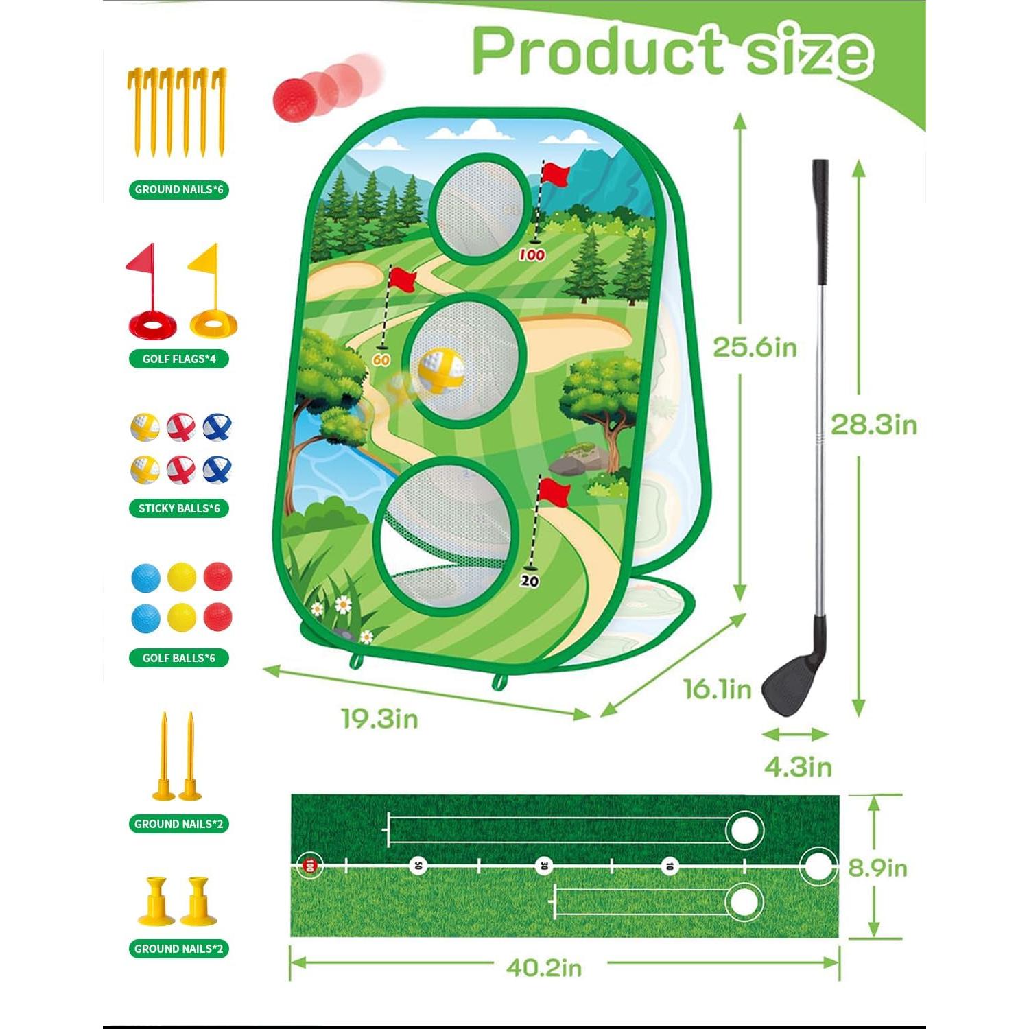 Juego de Golf 4-en-1 YSZZYSM para Niños y Adultos