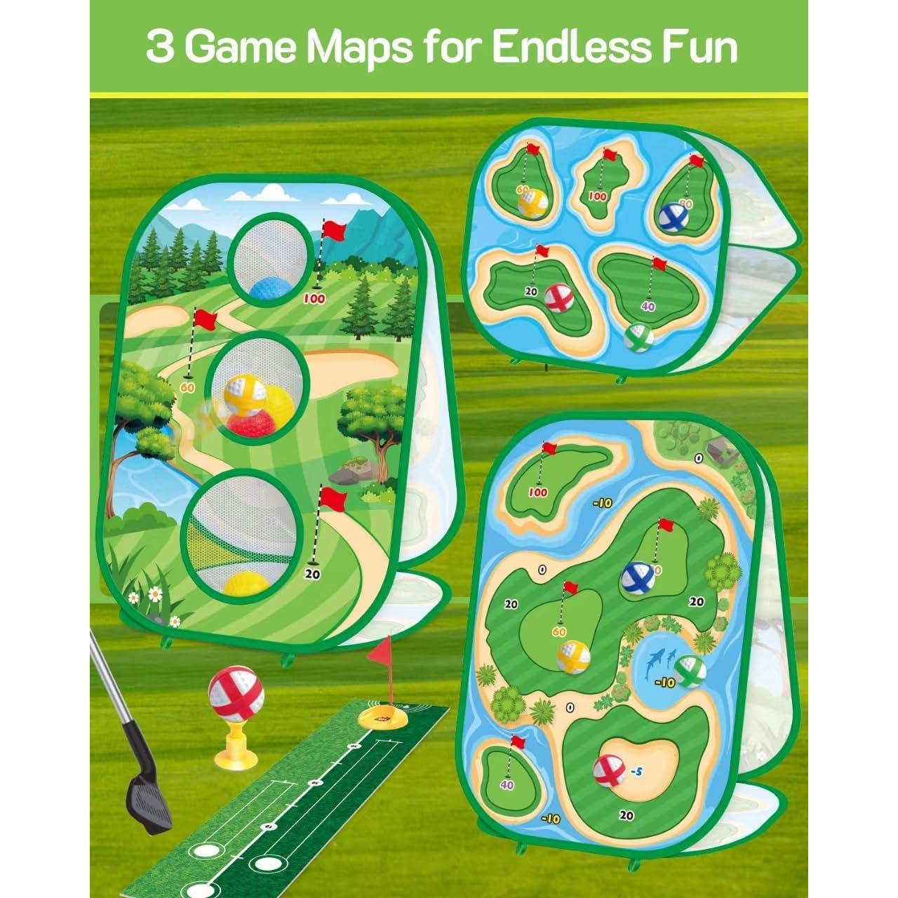 Juego de Golf 4-en-1 YSZZYSM para Niños y Adultos