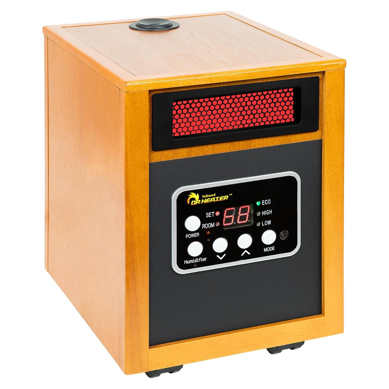 Calentador de Espacio Portátil Dr. Infrared DR-968H 1500W con Humidificador