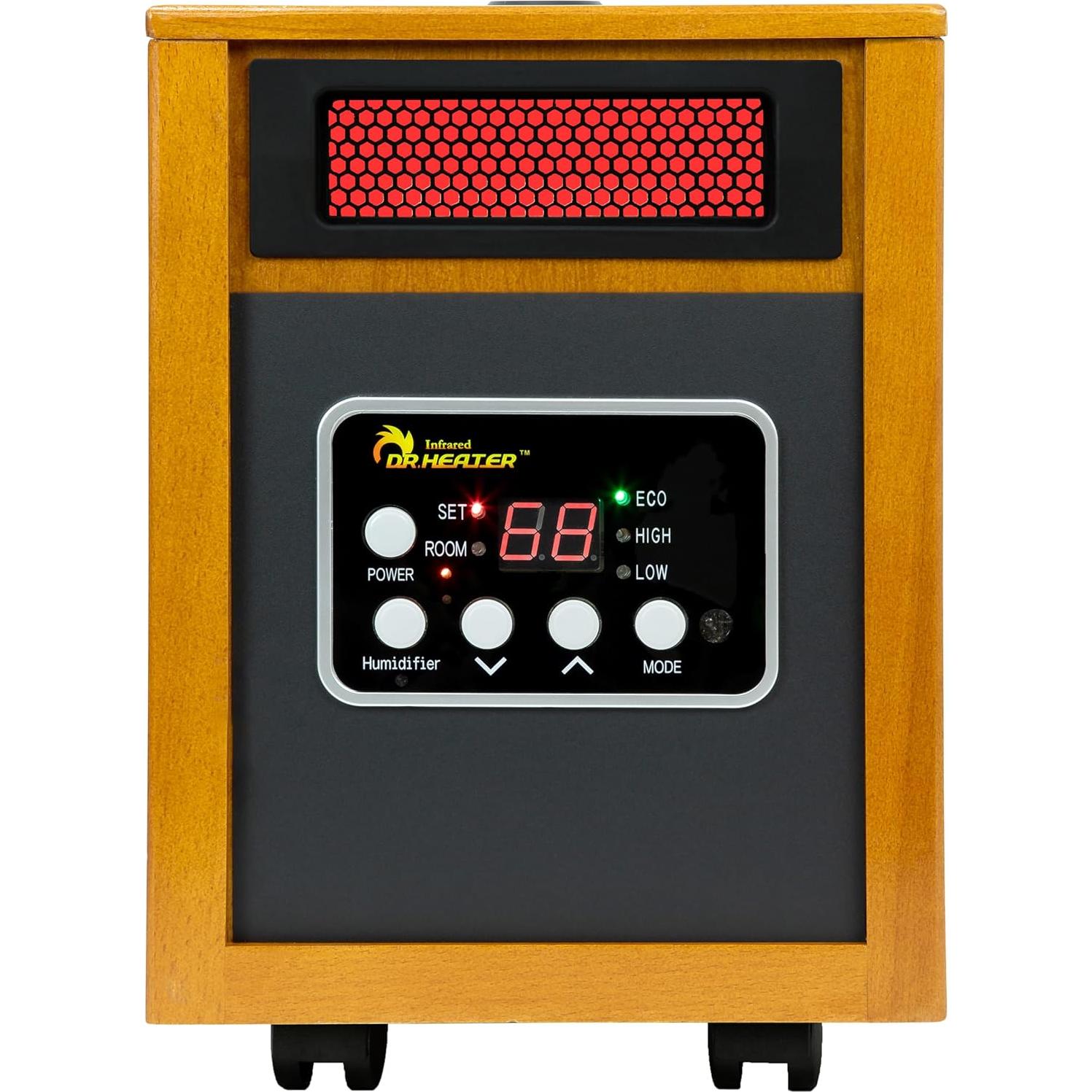 Calentador de Espacio Portátil Dr. Infrared DR-968H 1500W con Humidificador