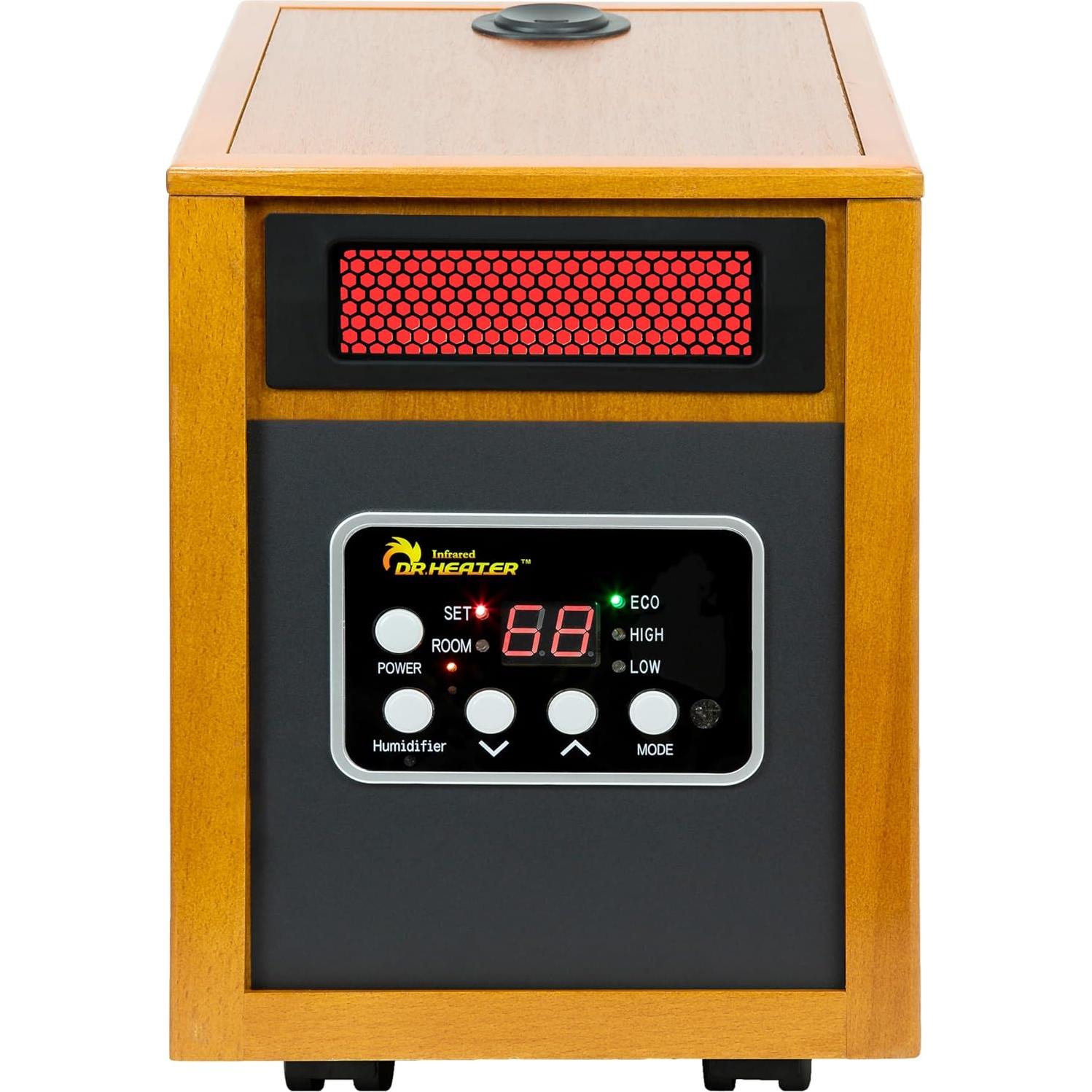 Calentador de Espacio Portátil Dr. Infrared DR-968H 1500W con Humidificador