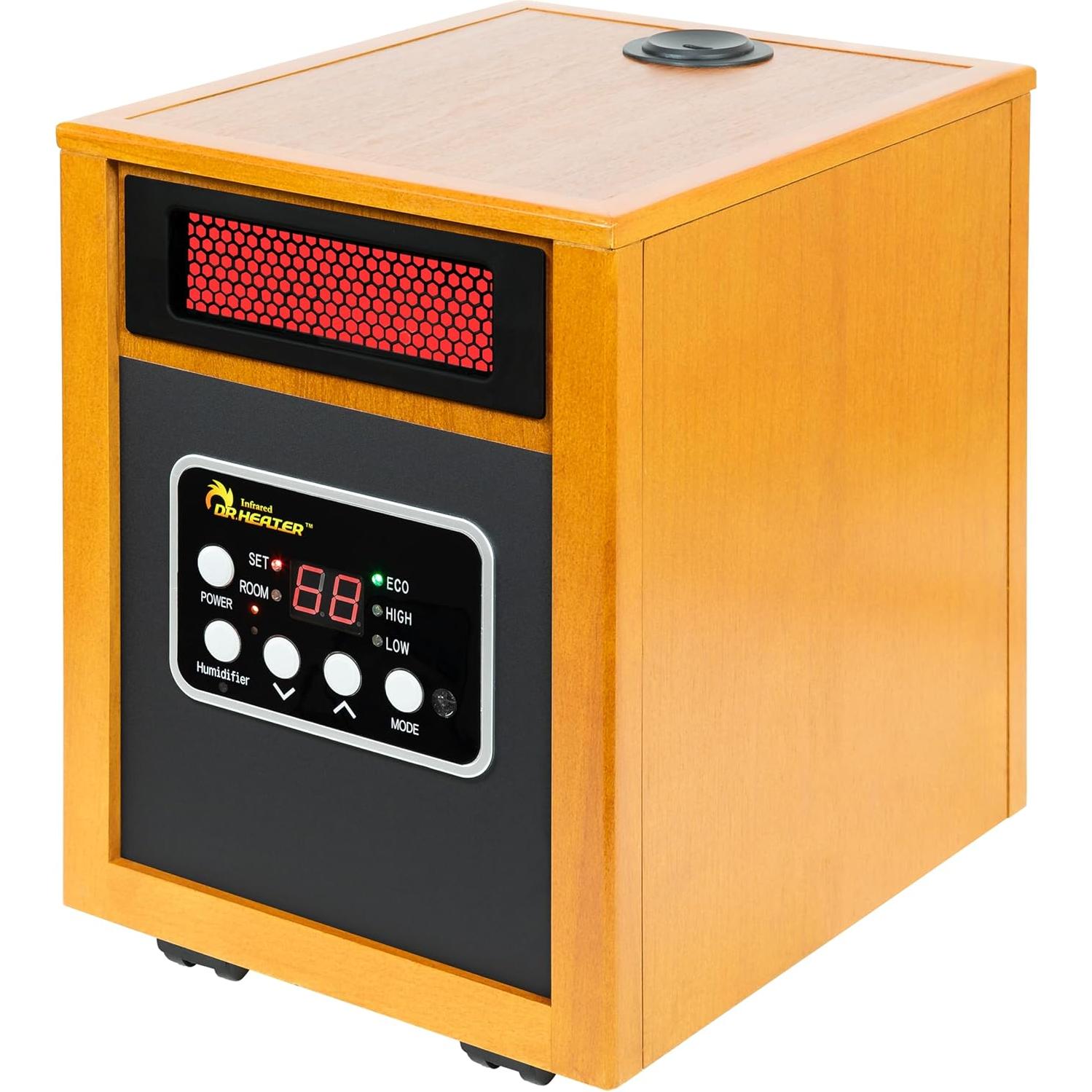 Calentador de Espacio Portátil Dr. Infrared DR-968H 1500W con Humidificador