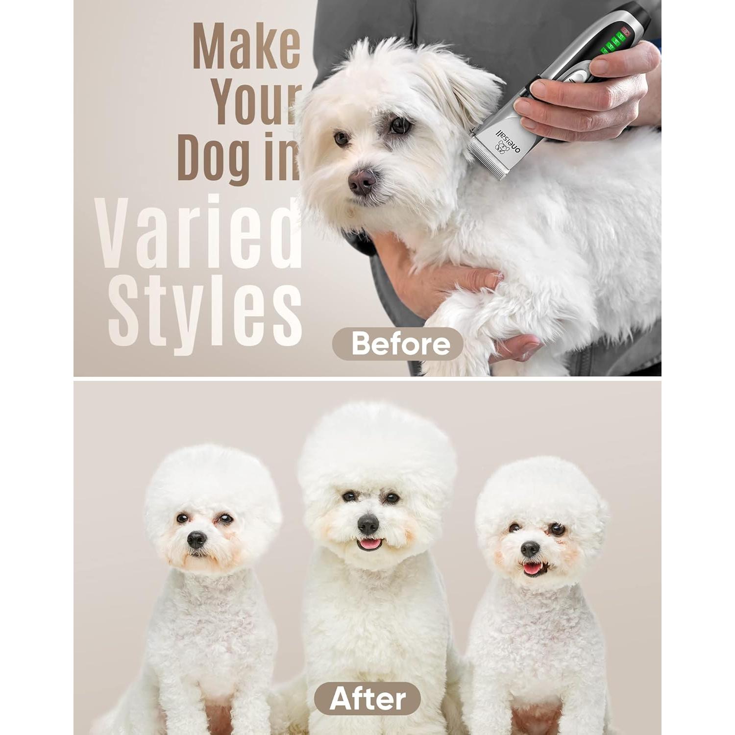 Cortadora de Pelo para Perros Oneisall X2 Recargable Plata