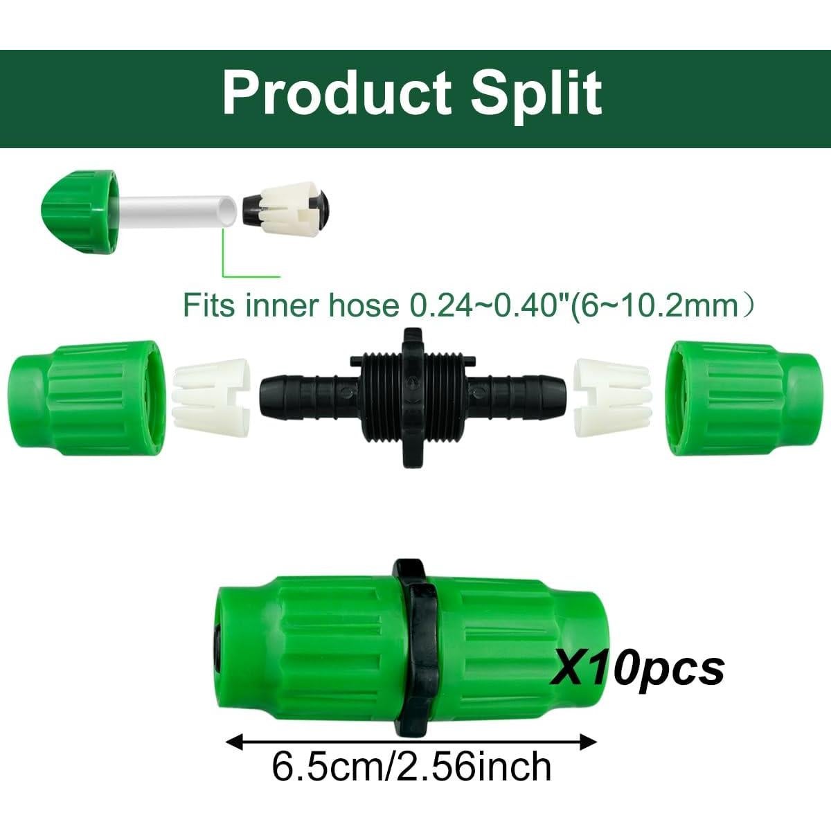 Kit de Reparación de Manguera de Jardín Dhieong 10 Piezas
