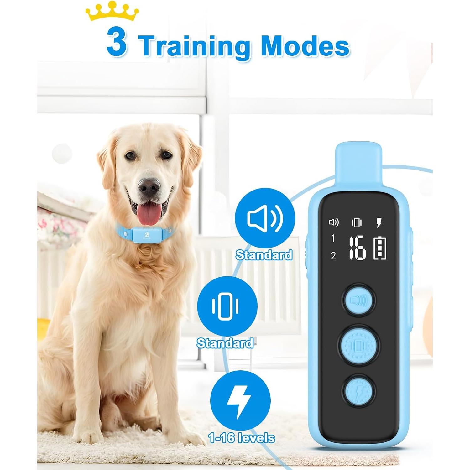 Collar de Choque Bousnic Recargable e Impermeable para Perros