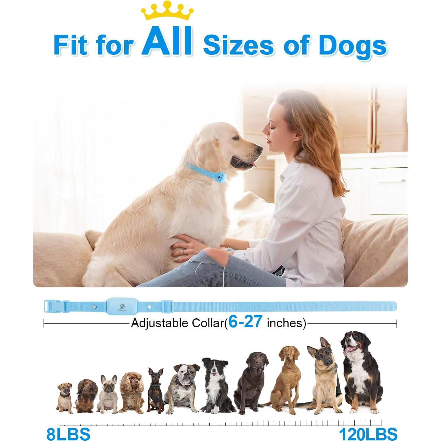 Collar de Choque Bousnic Recargable e Impermeable para Perros