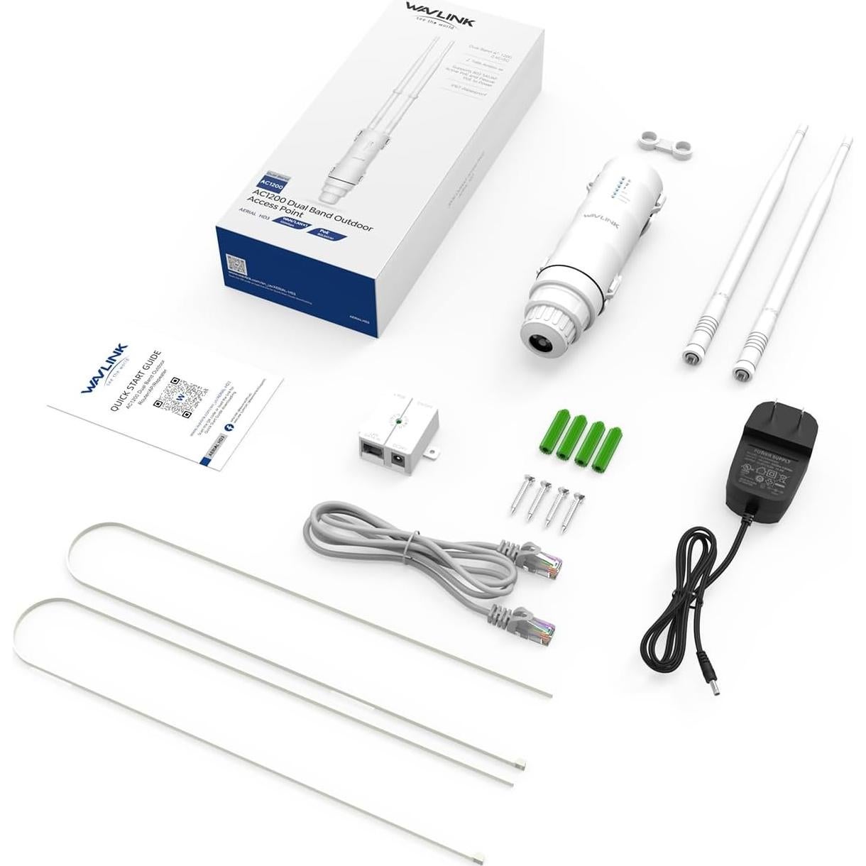 Extensor WiFi Exterior WAVLINK AC1200 Doble Banda IP67