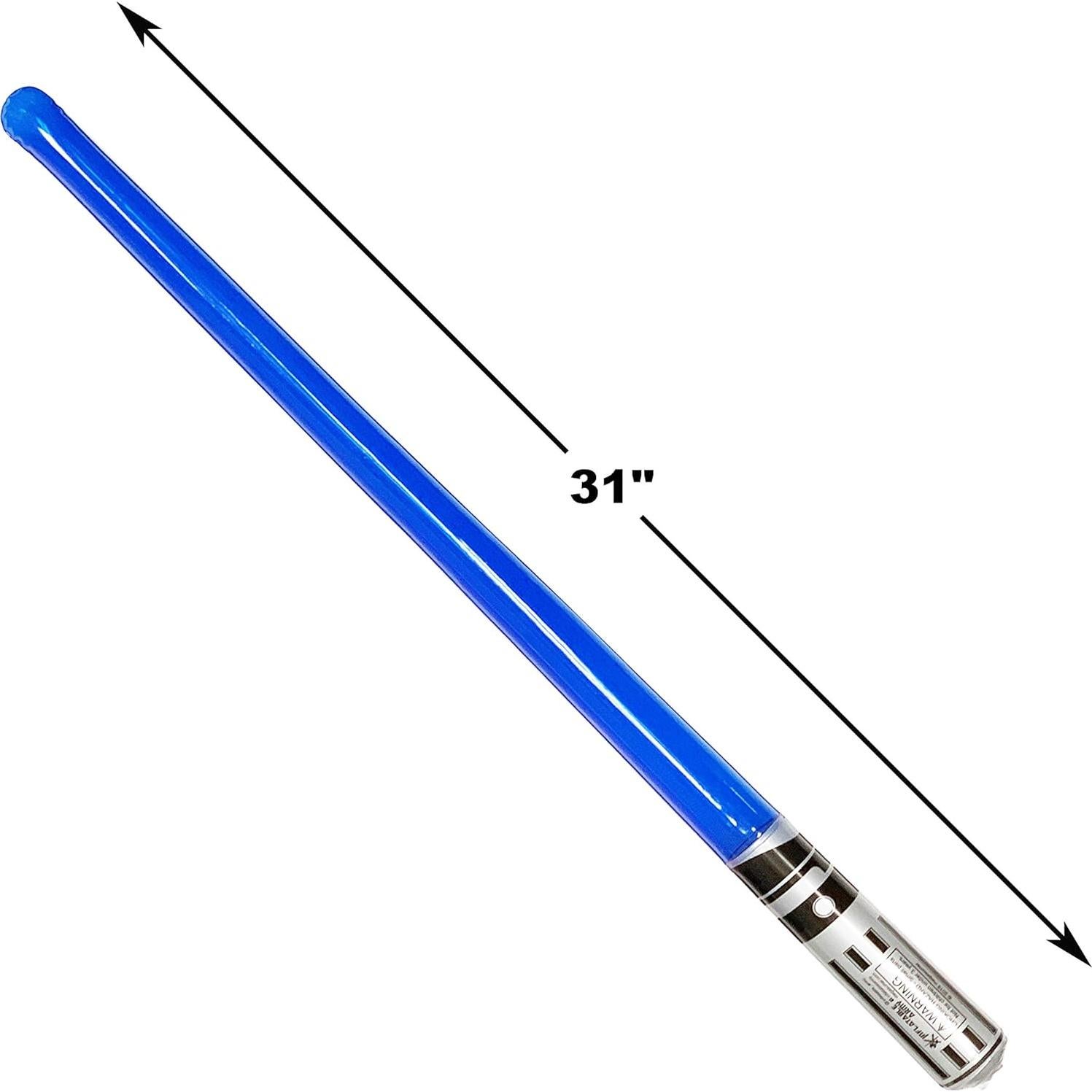 Paquete de 4 Espadas Inflables Rojas y Azules - Juguetes de Luz